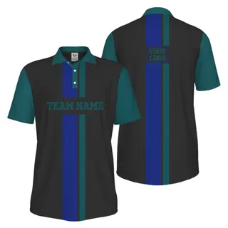 Picklewin Trendy Custom Logo Team Performance UV Protection Men Polo Shirt – alternate