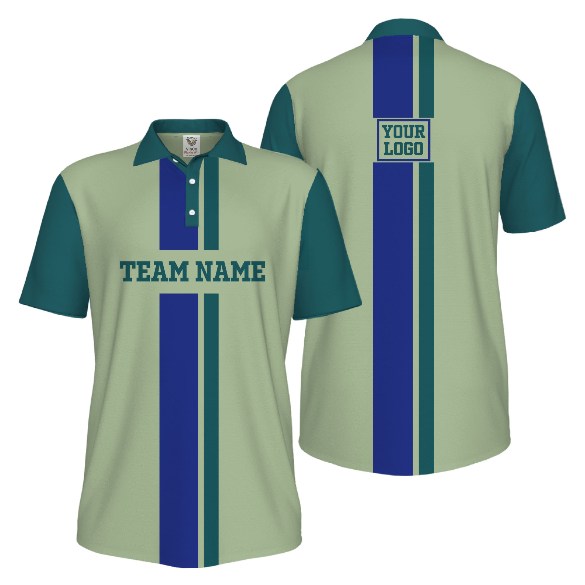 Picklewin Trendy Custom Logo Team Performance UV Protection Men Polo Shirt