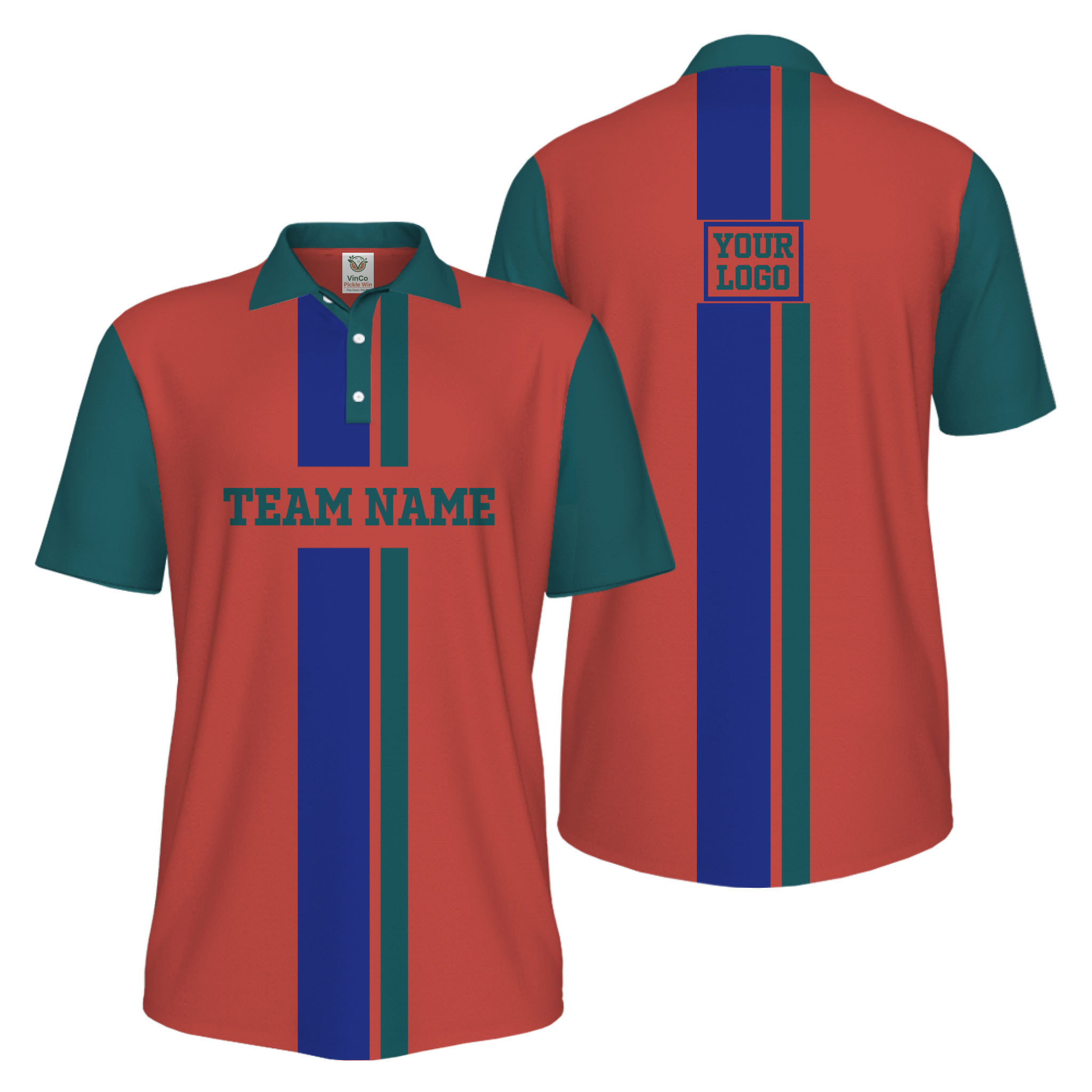 Picklewin Trendy Custom Logo Team Performance UV Protection Men Polo Shirt