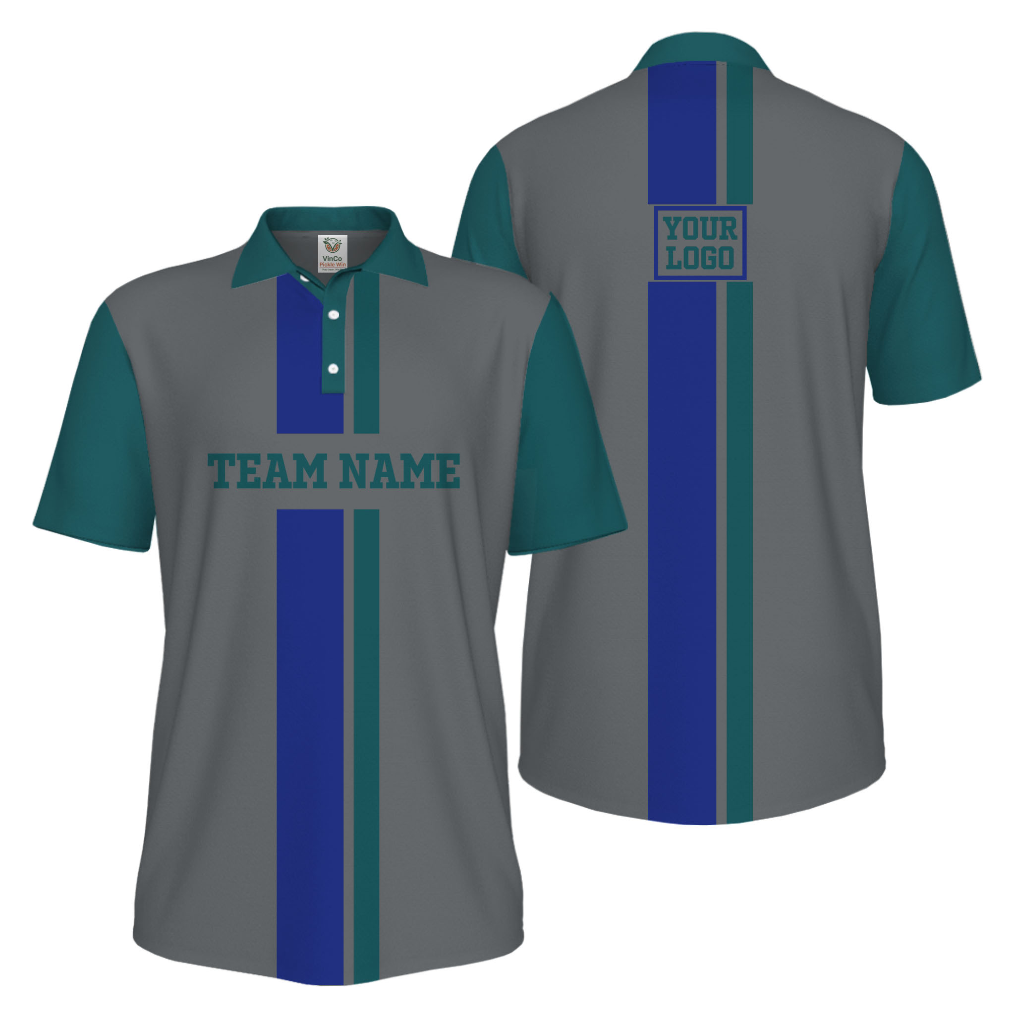 Picklewin Trendy Custom Logo Team Performance UV Protection Men Polo Shirt