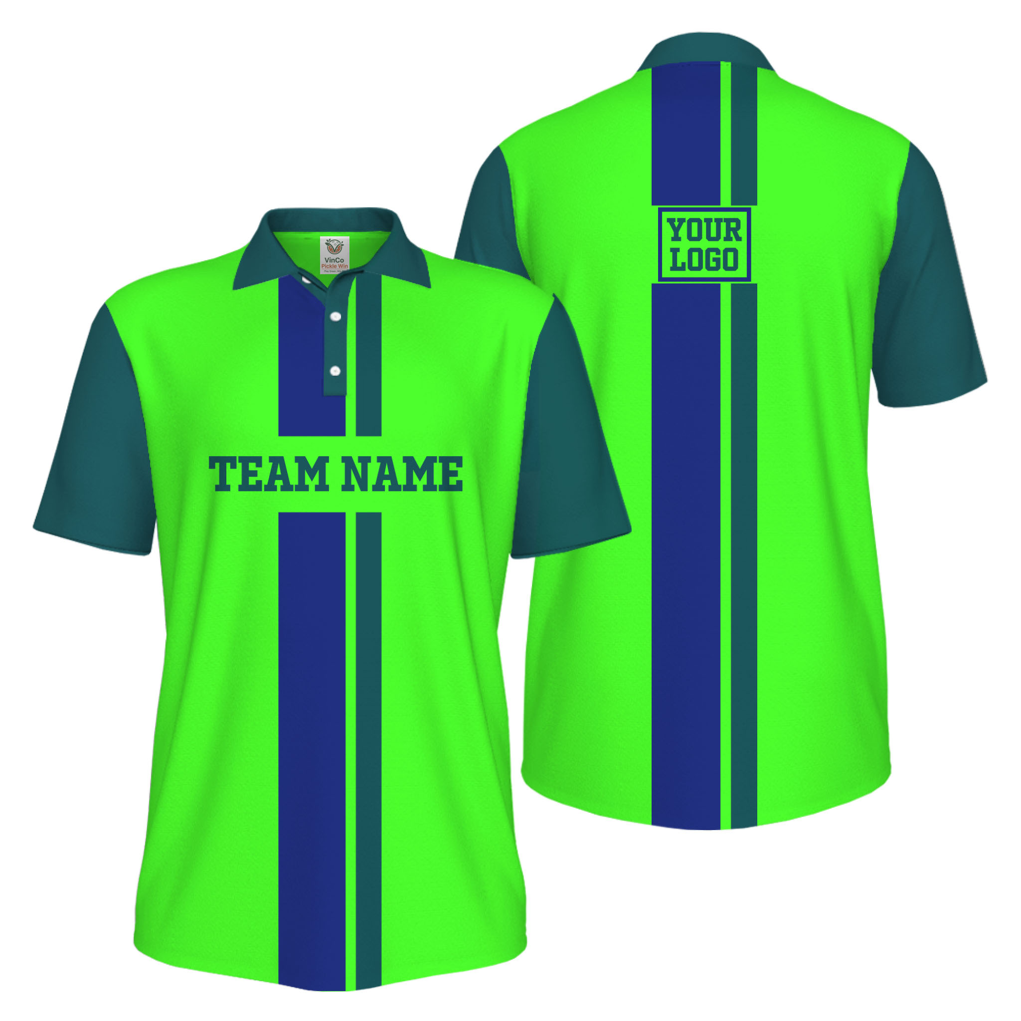 Picklewin Trendy Custom Logo Team Performance UV Protection Men Polo Shirt
