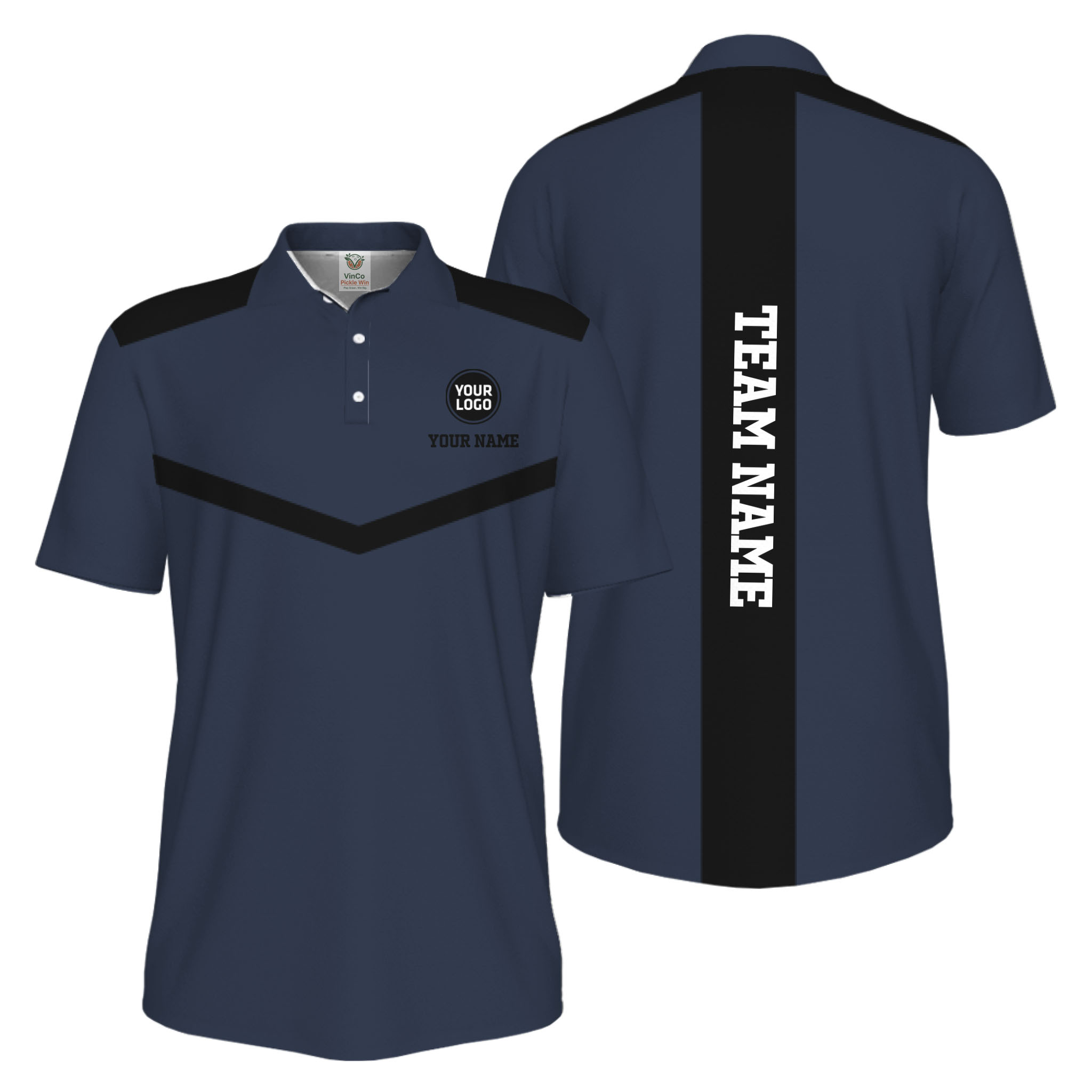 Picklewin Trendy Custom Pickleball Team UV Protection Men Polo Shirt 