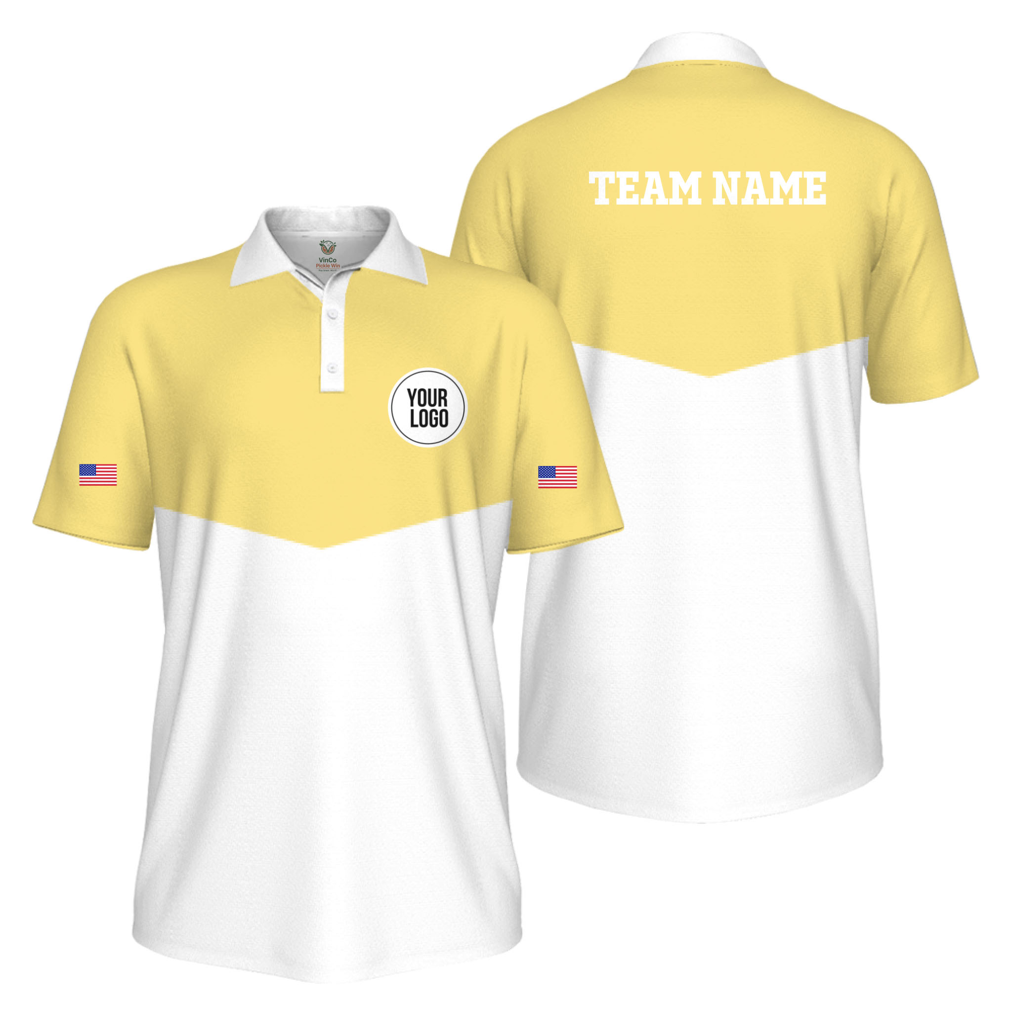 Picklewin USA 250th Anniversary Custom Logo UV Protection Men Polo Shirt