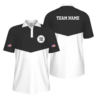 Picklewin USA 250th Anniversary Custom Logo UV Protection Men Polo Shirt – alternate