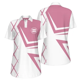 Picklewin UV Protection Polo For Women With Creative Diamond Patterns