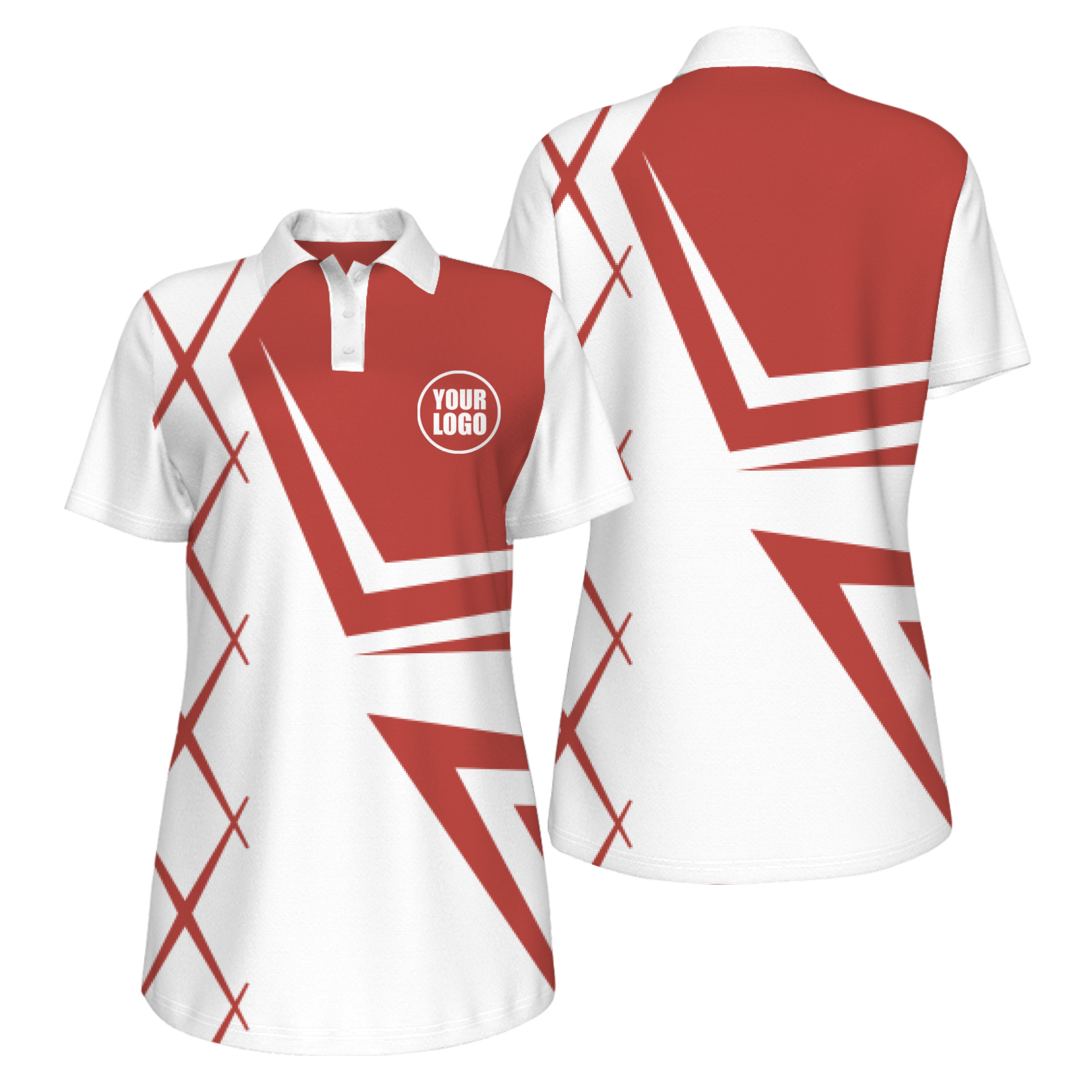 Picklewin UV Protection Polo For Women With Creative Diamond Patterns