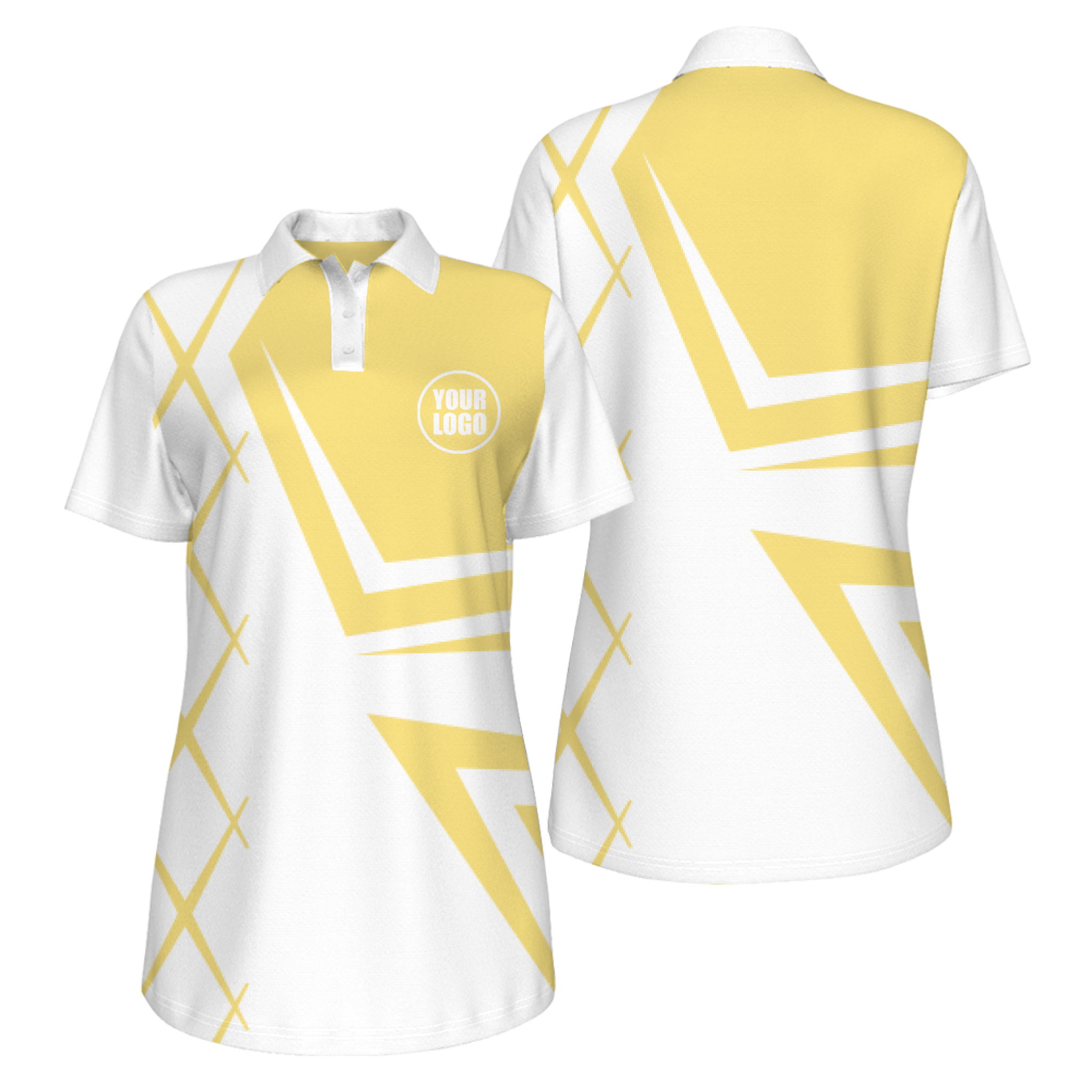 Picklewin UV Protection Polo For Women With Creative Diamond Patterns