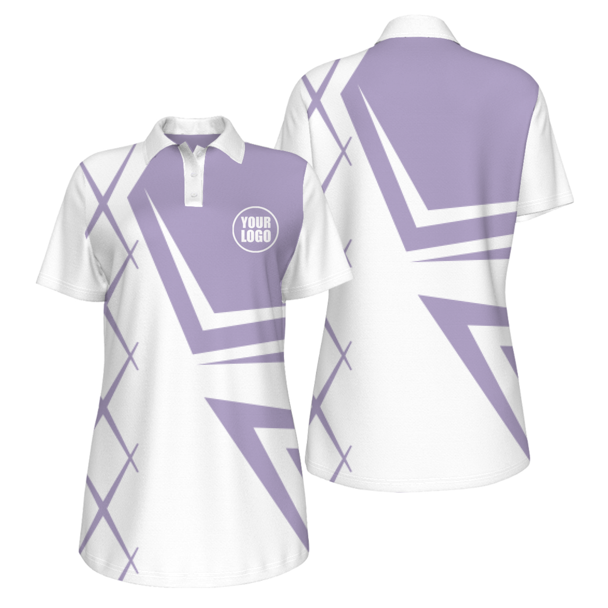 Picklewin UV Protection Polo For Women With Creative Diamond Patterns