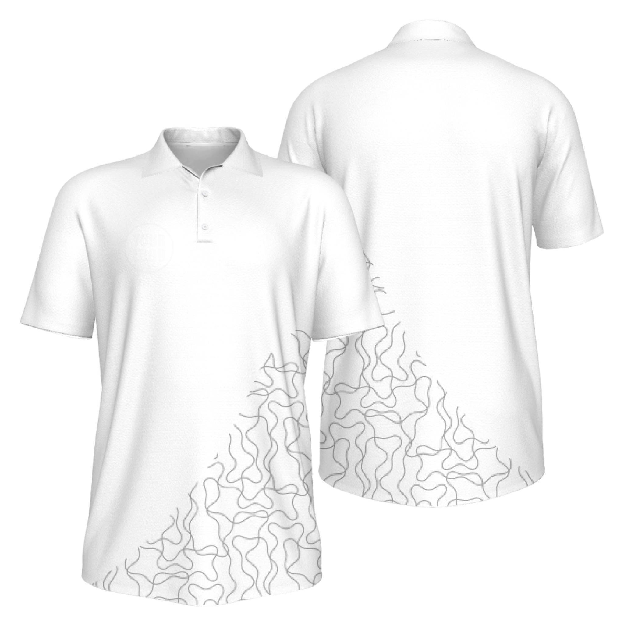 Picklewin Unique Abstract Men's Custom UV Protection Polo Shirt