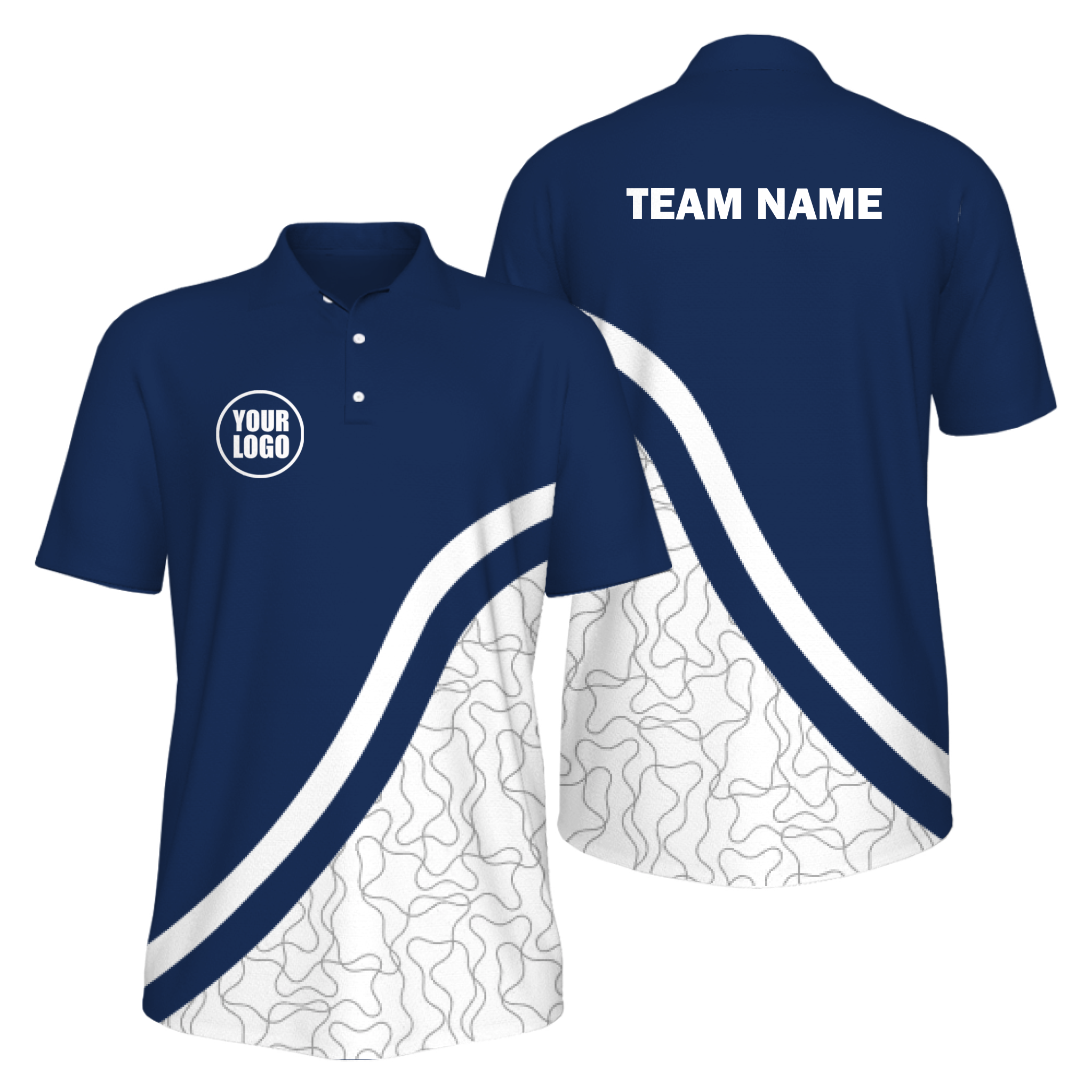 Picklewin Unique Abstract Men's Custom UV Protection Polo Shirt