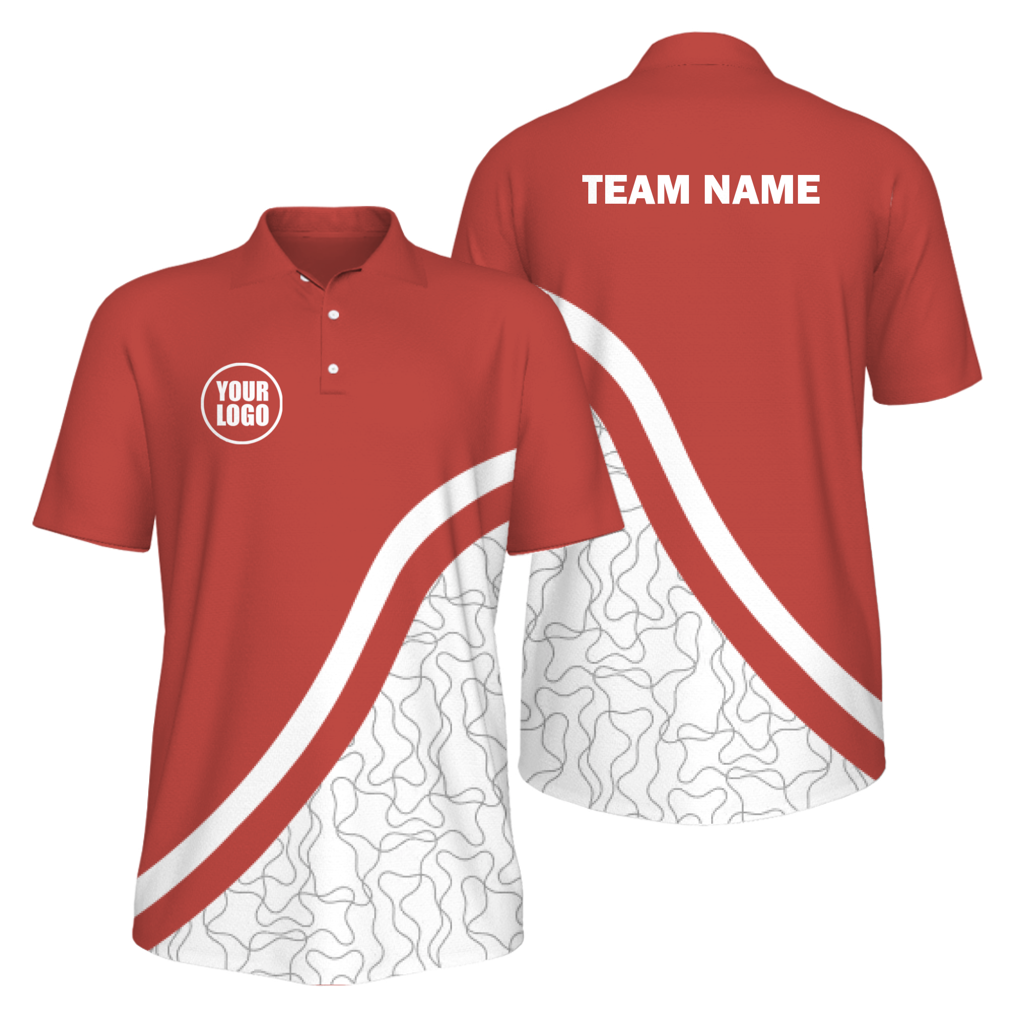 Picklewin Unique Abstract Men's Custom UV Protection Polo Shirt