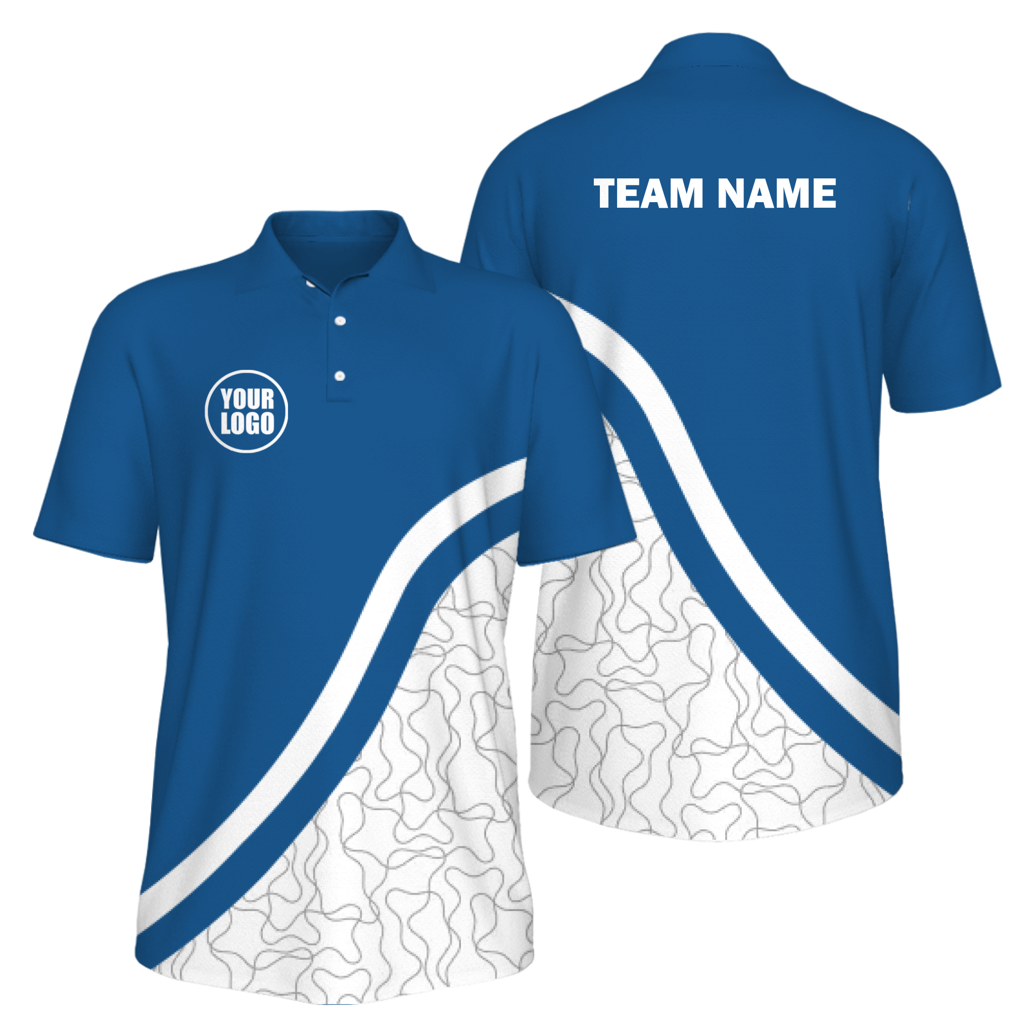 Picklewin Unique Abstract Men's Custom UV Protection Polo Shirt