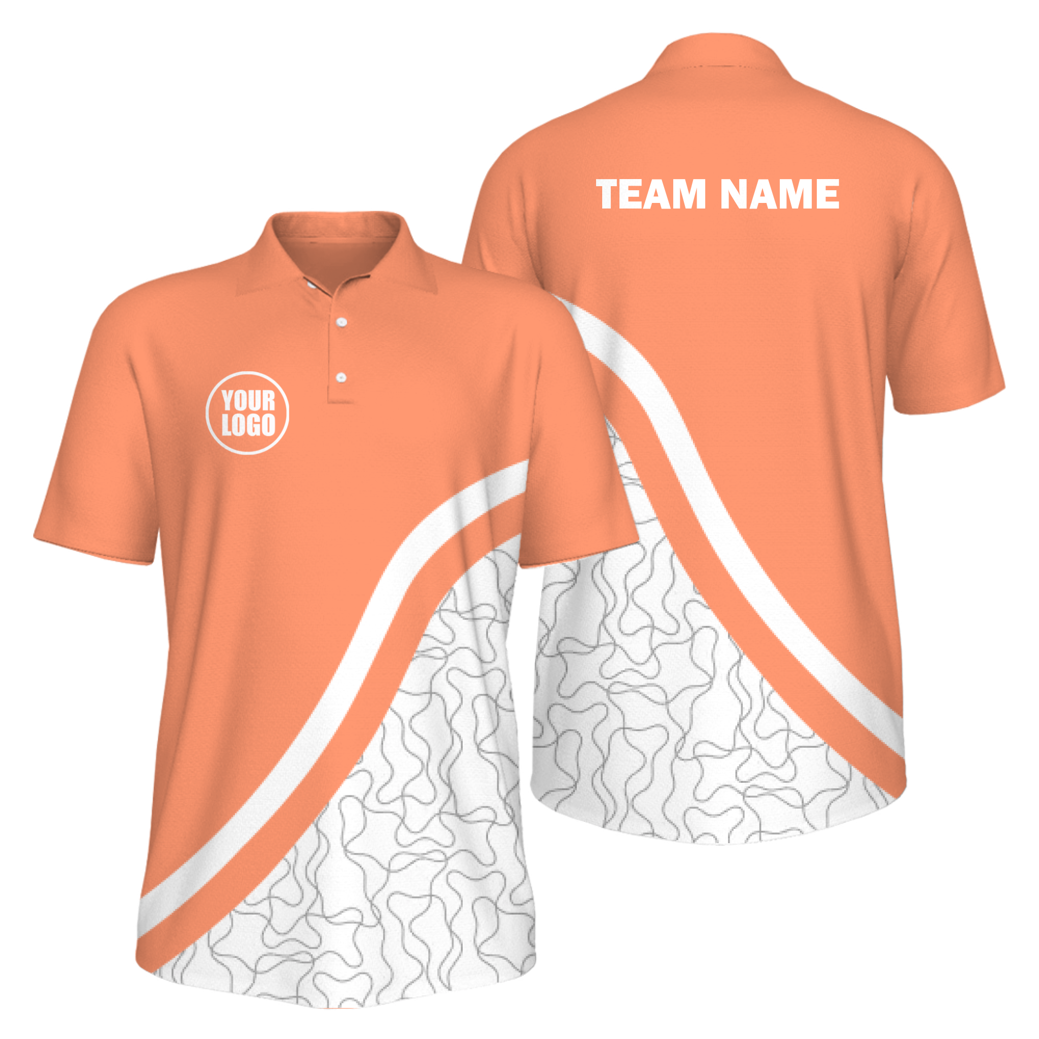 Picklewin Unique Abstract Men's Custom UV Protection Polo Shirt