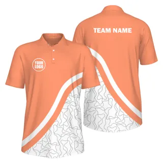 Picklewin Unique Abstract Men's Custom UV Protection Polo Shirt – alternate