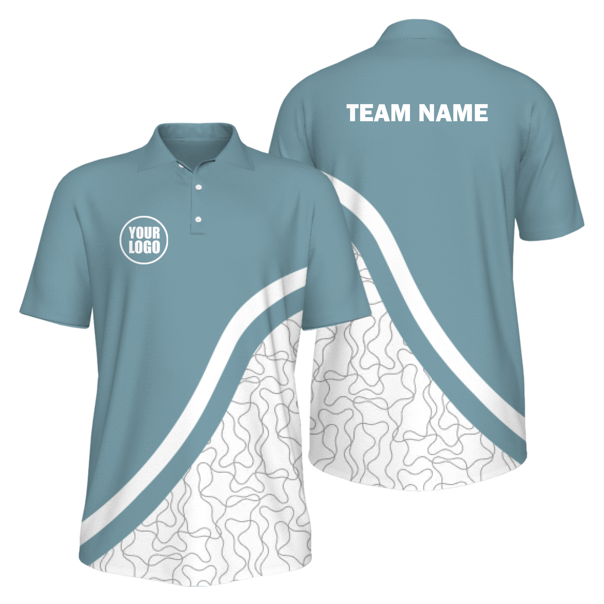 Picklewin Unique Abstract Men's Custom UV Protection Polo Shirt