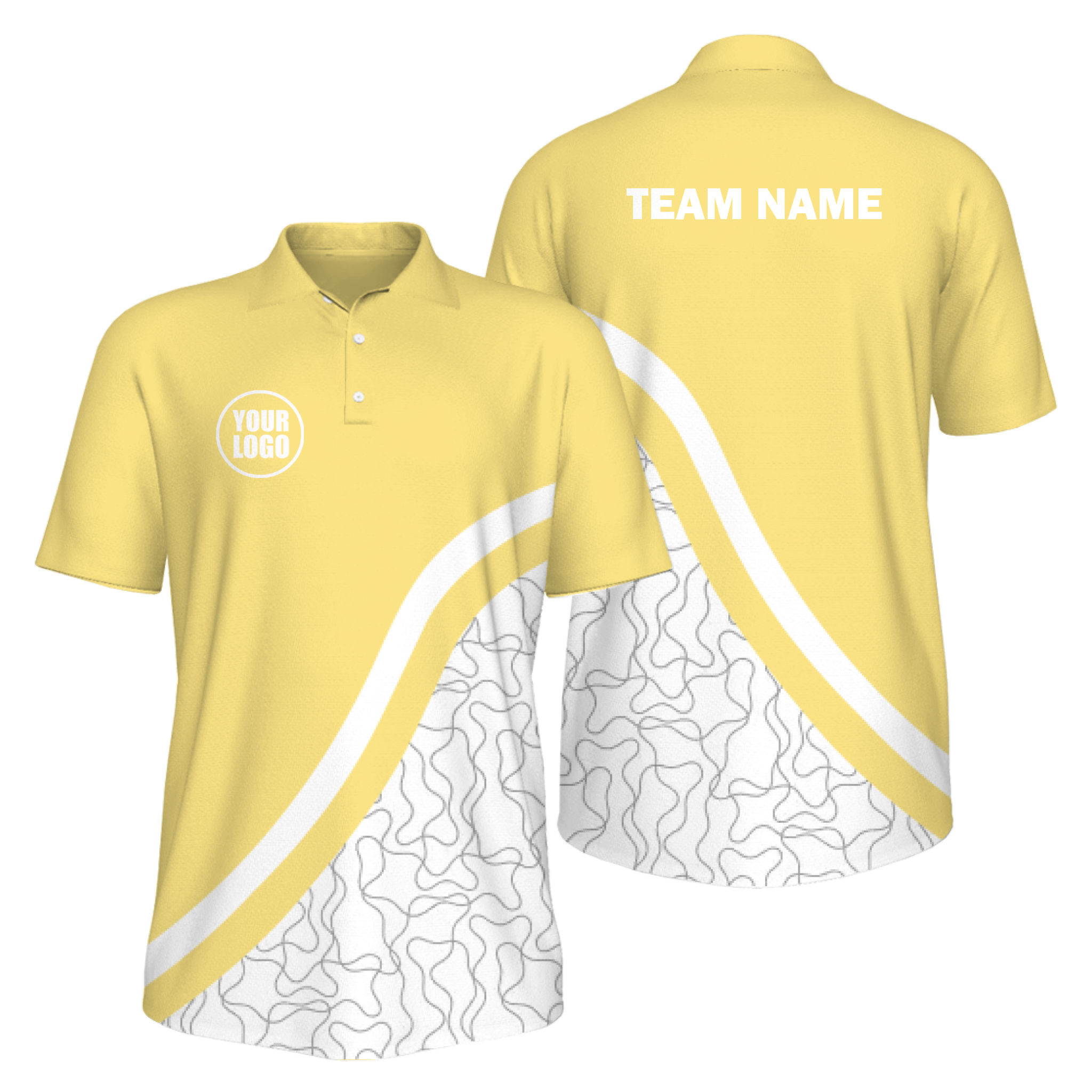 Picklewin Unique Abstract Men's Custom UV Protection Polo Shirt