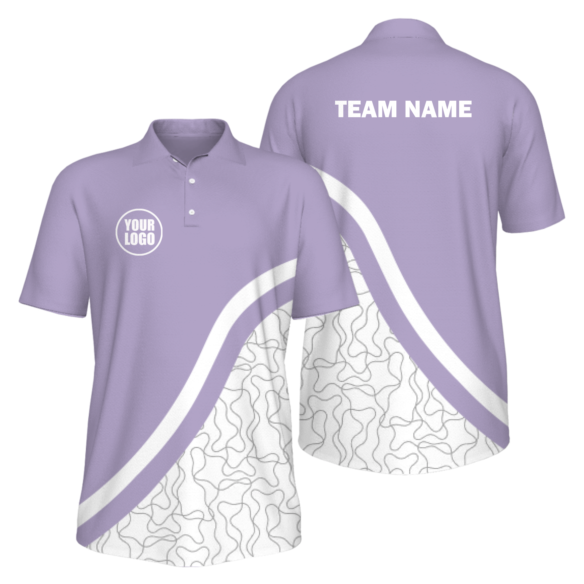 Picklewin Unique Abstract Men's Custom UV Protection Polo Shirt