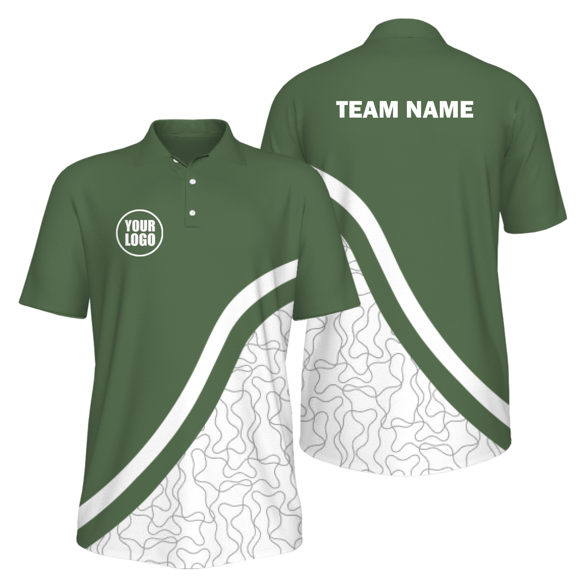 Picklewin Unique Abstract Men's Custom UV Protection Polo Shirt