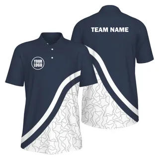 Picklewin Unique Abstract Men's Custom UV Protection Polo Shirt