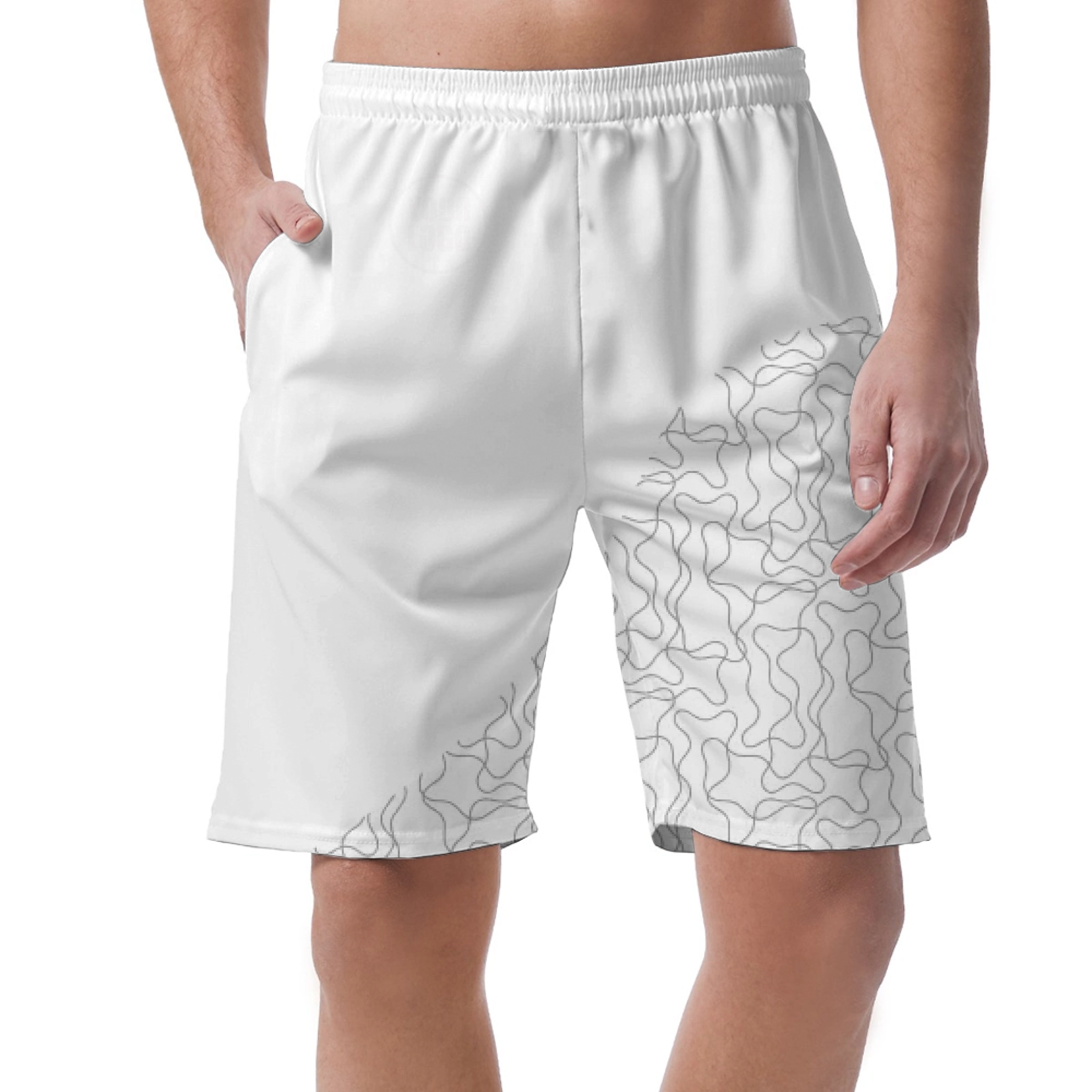 Picklewin Unique Abstract Men's Customized Short Pants