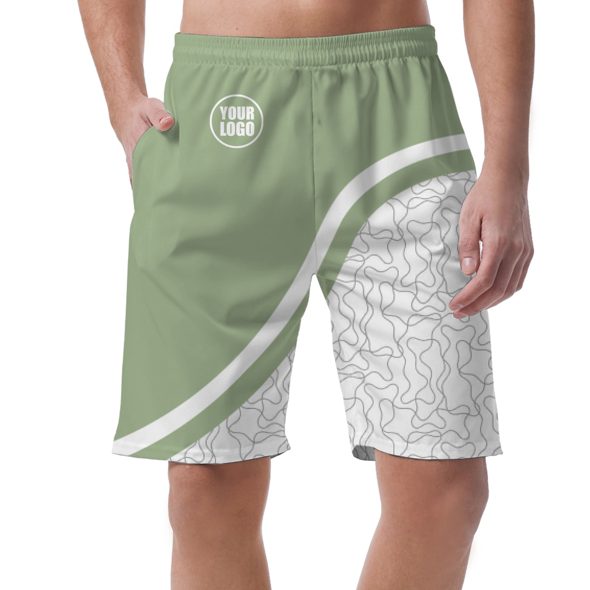 Picklewin Unique Abstract Men's Customized Short Pants