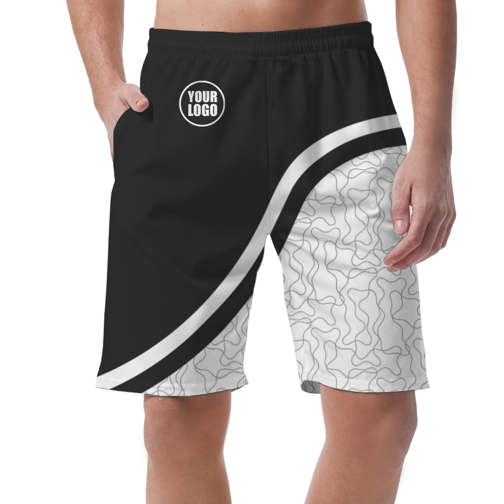 Picklewin Unique Abstract Men's Customized Short Pants