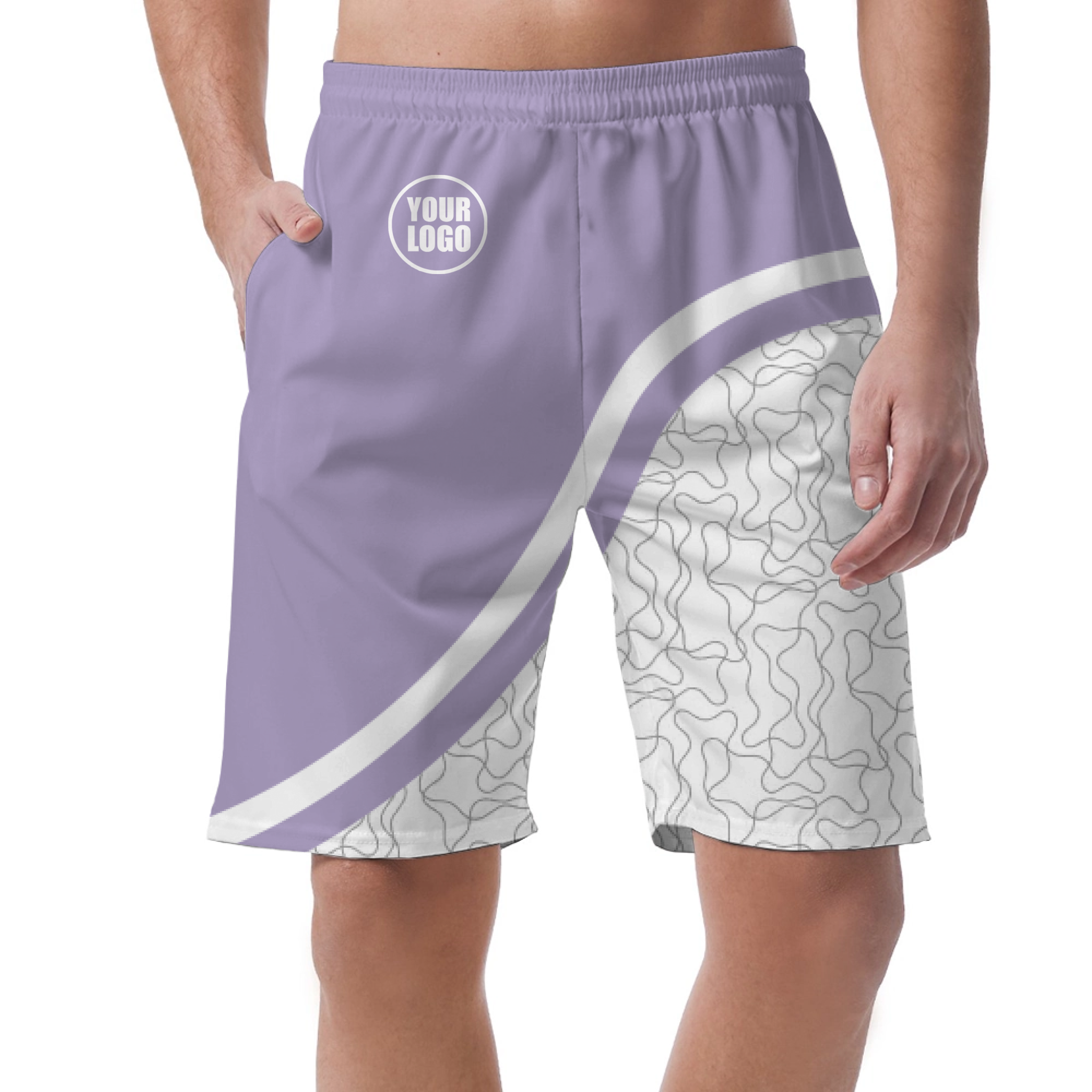 Picklewin Unique Abstract Men's Customized Short Pants