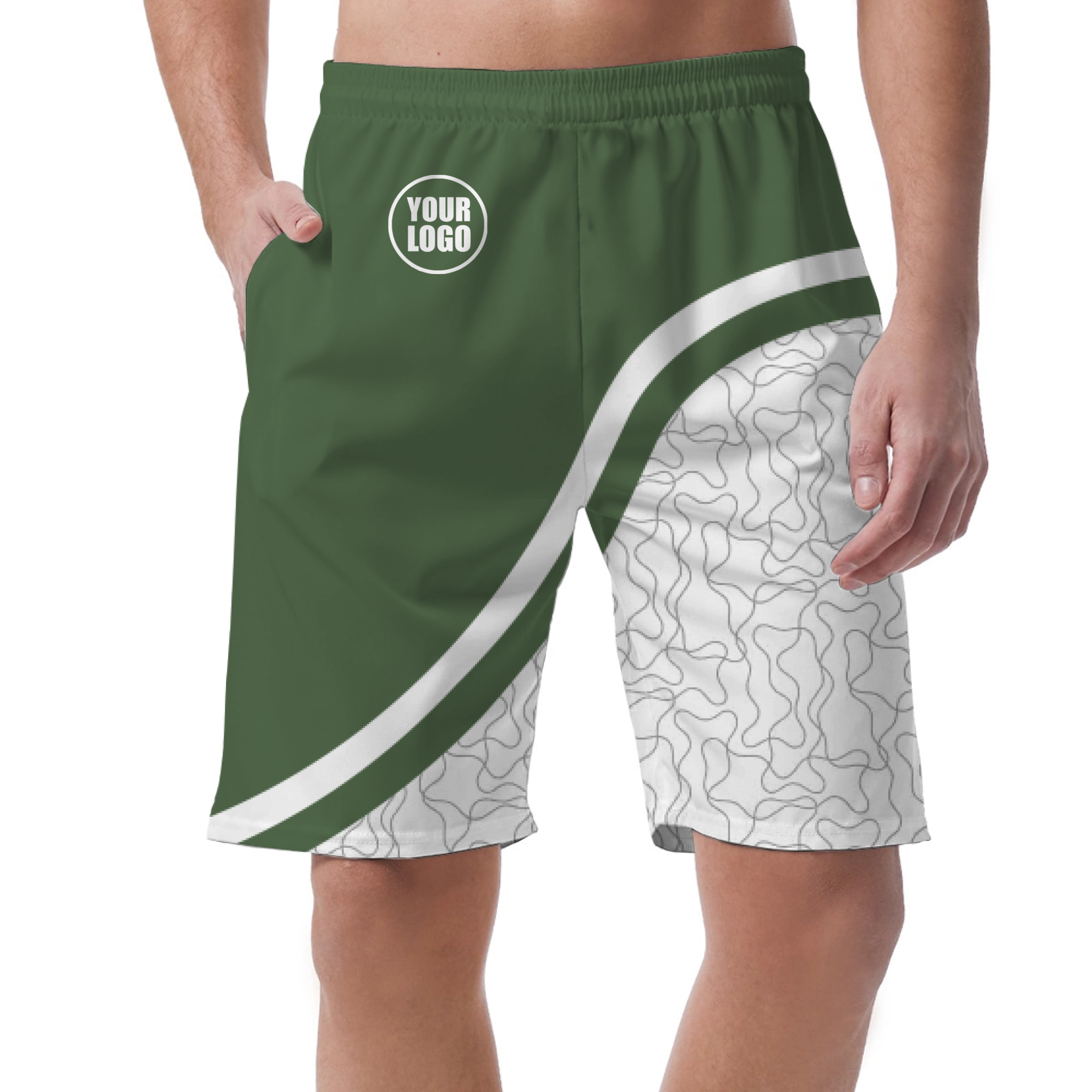 Picklewin Unique Abstract Men's Customized Short Pants