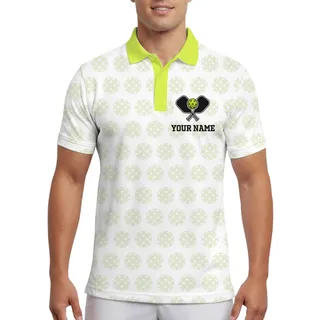Picklewin Unique Custom Pickleball UV Protection Men Polo Shirt Live Preview