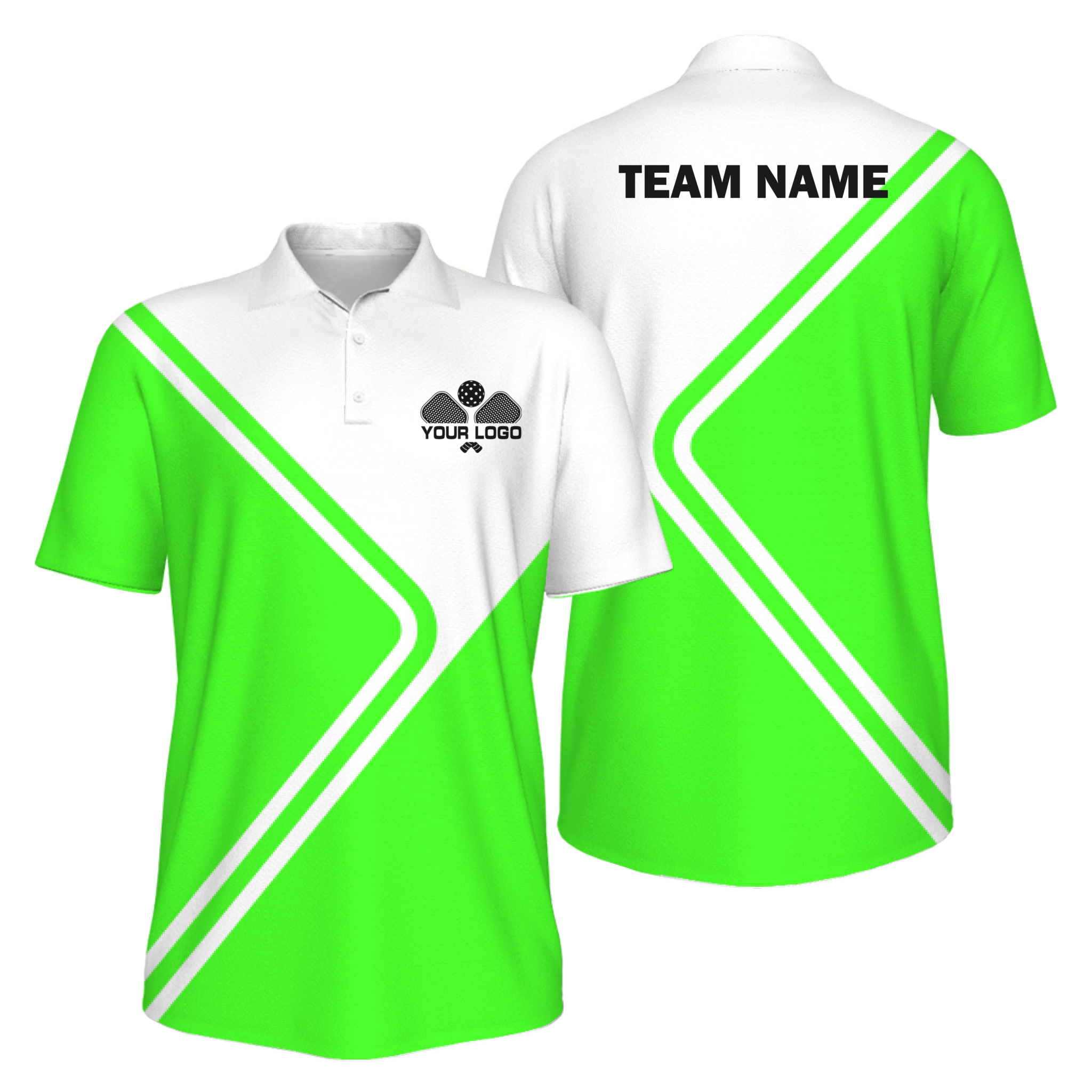 Picklewin Unique Geometric Custom UV Protection Polo Shirt For Men