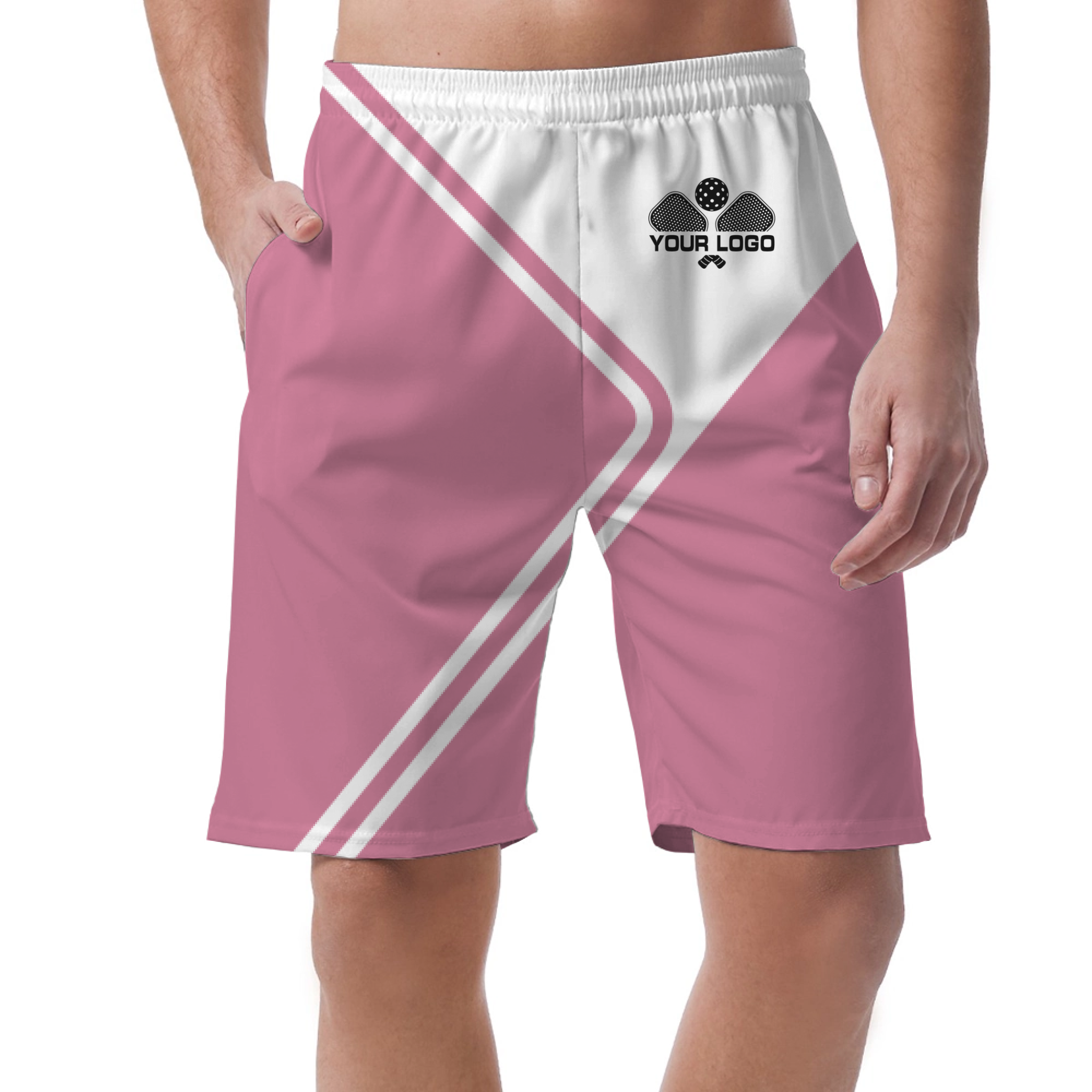 Picklewin Unique Geometric Short Pants Custom For Men