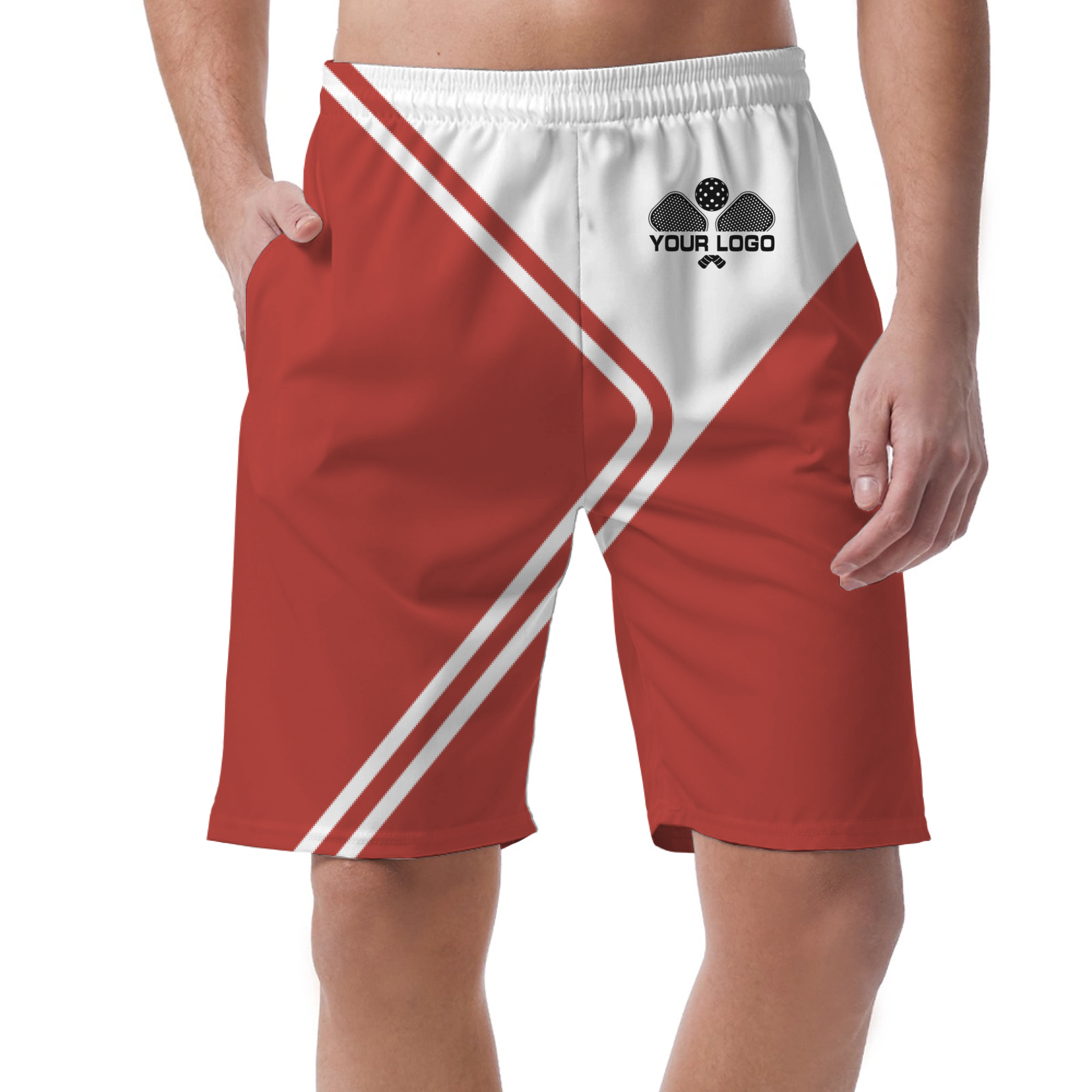 Picklewin Unique Geometric Short Pants Custom For Men