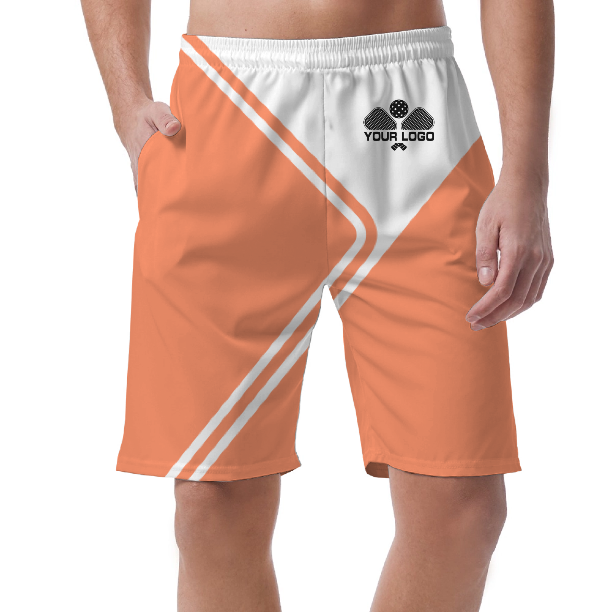 Picklewin Unique Geometric Short Pants Custom For Men - alternate