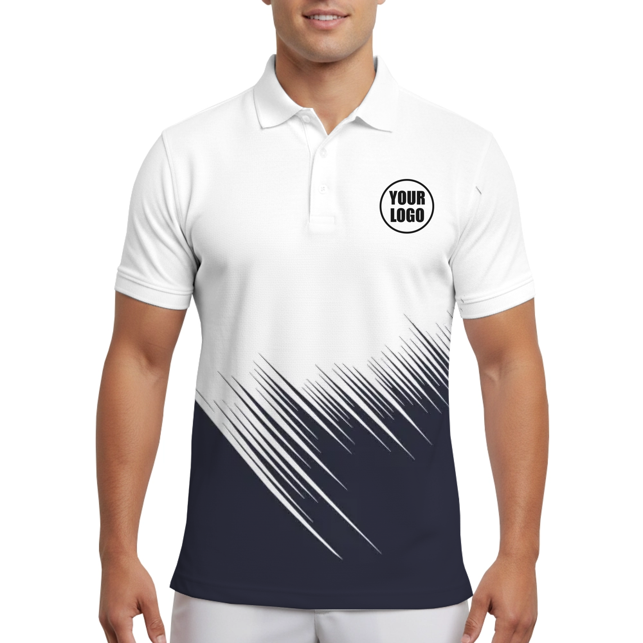 Picklewin Vibrant Custom Logo Men's UV Protection Polo Shirt