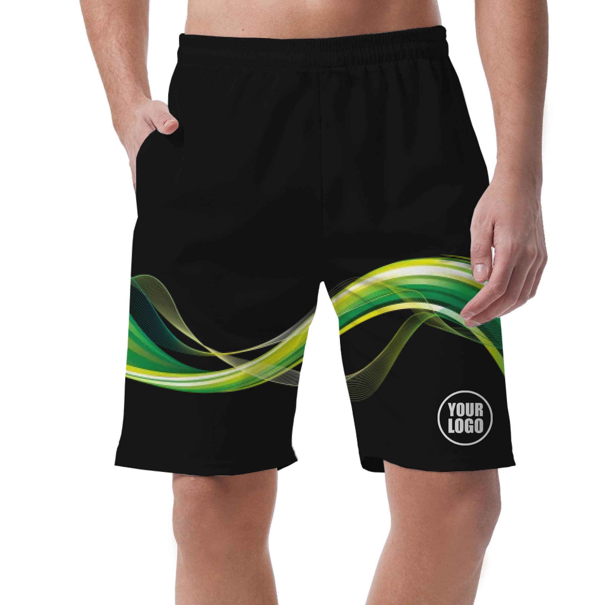 Picklewin Wavy Customized Sport Men's Short Pants