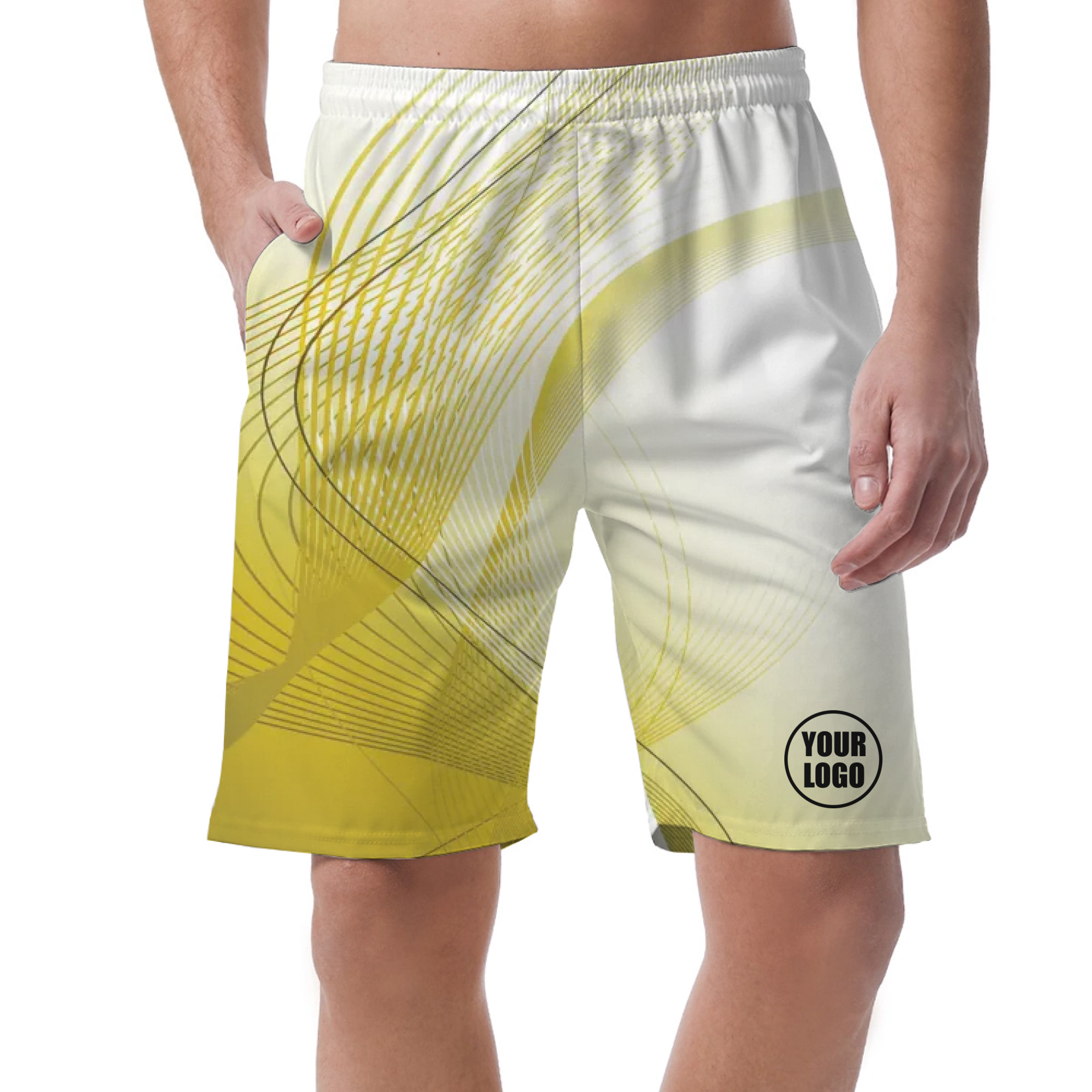 Picklewin Wavy Flow Customized Short Pants For Men