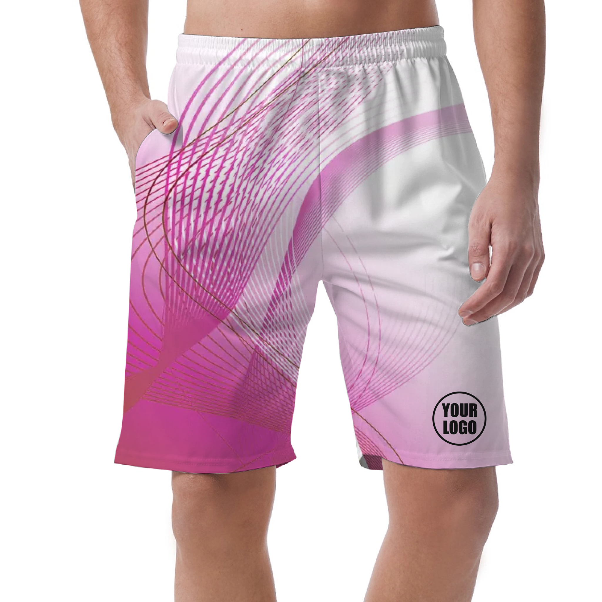Picklewin Wavy Flow Customized Short Pants For Men
