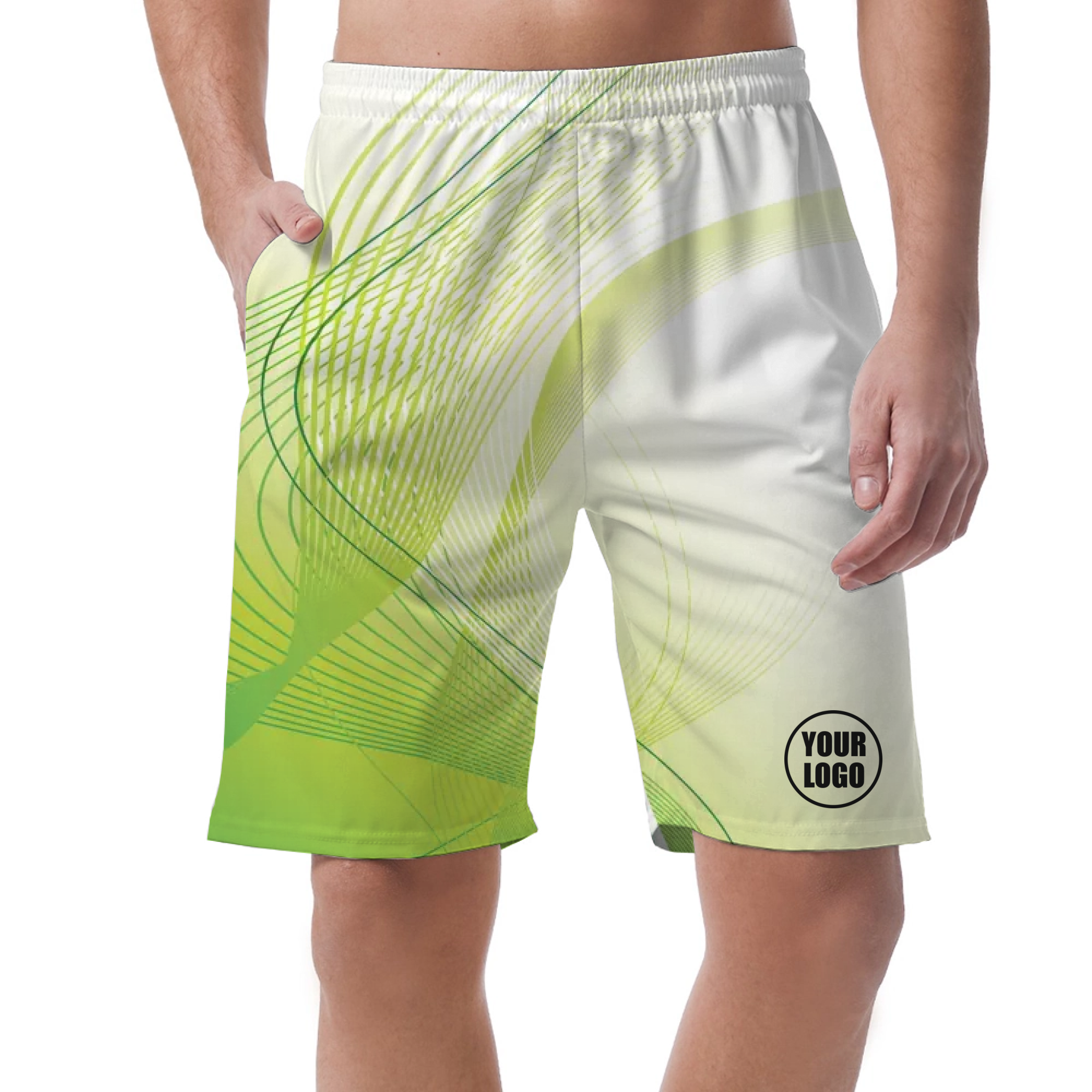 Picklewin Wavy Flow Customized Short Pants For Men - alternate