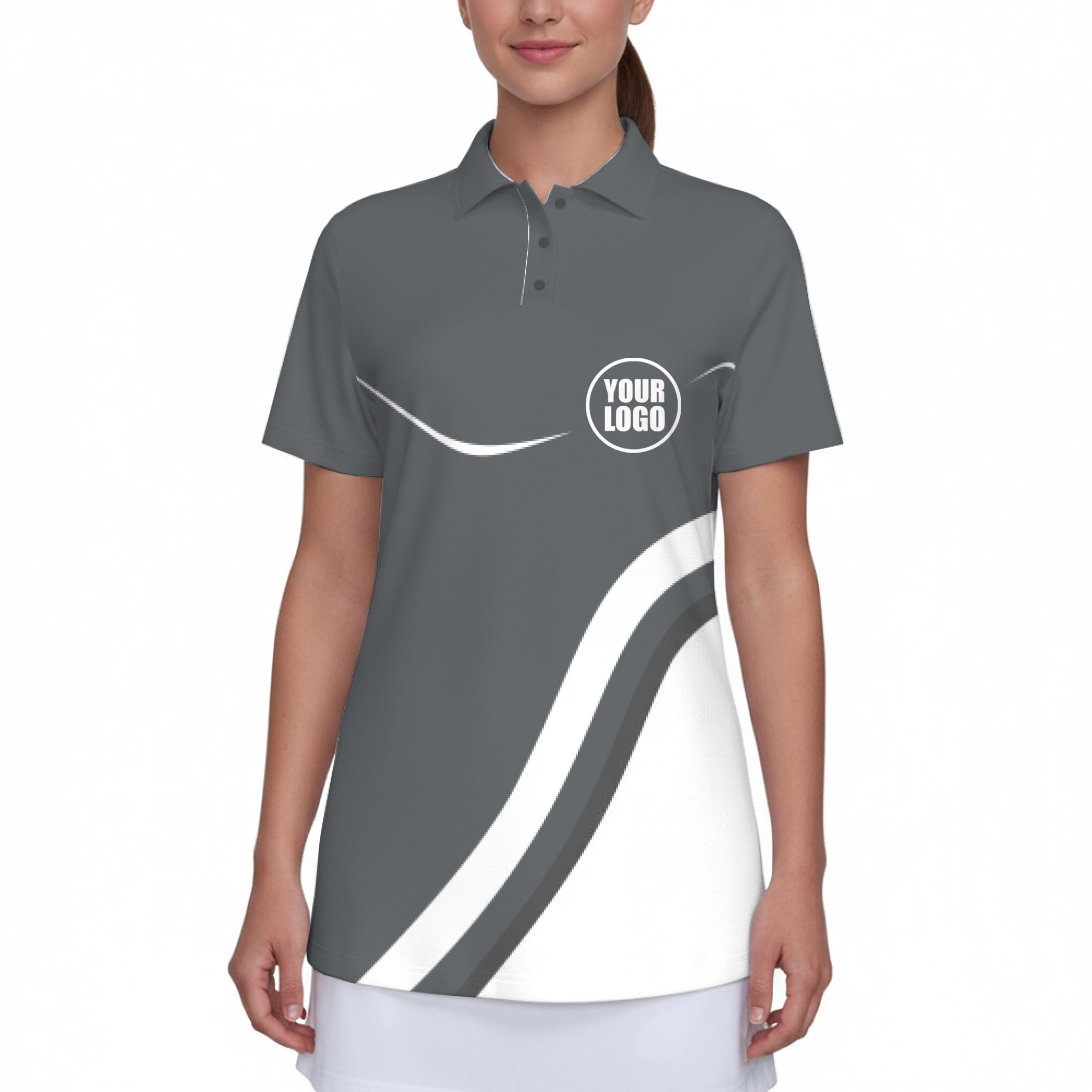 Picklewin Women's Custom UV Protection Polo Shirt Minimal Style