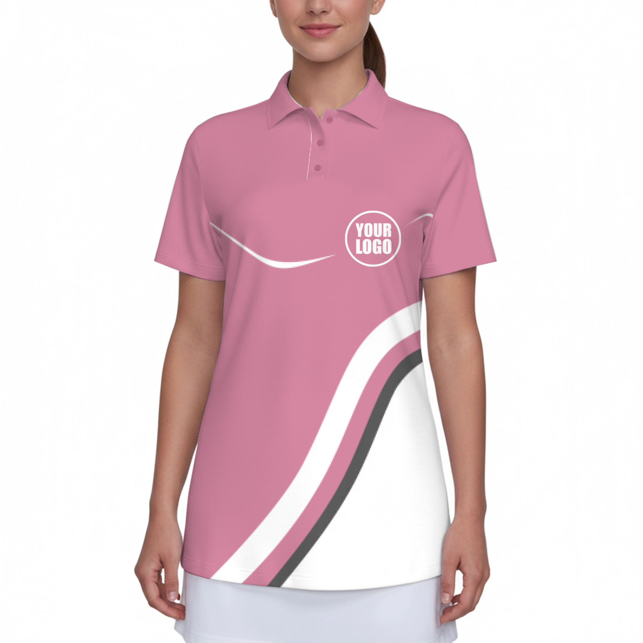 Picklewin Women's Custom UV Protection Polo Shirt Minimal Style