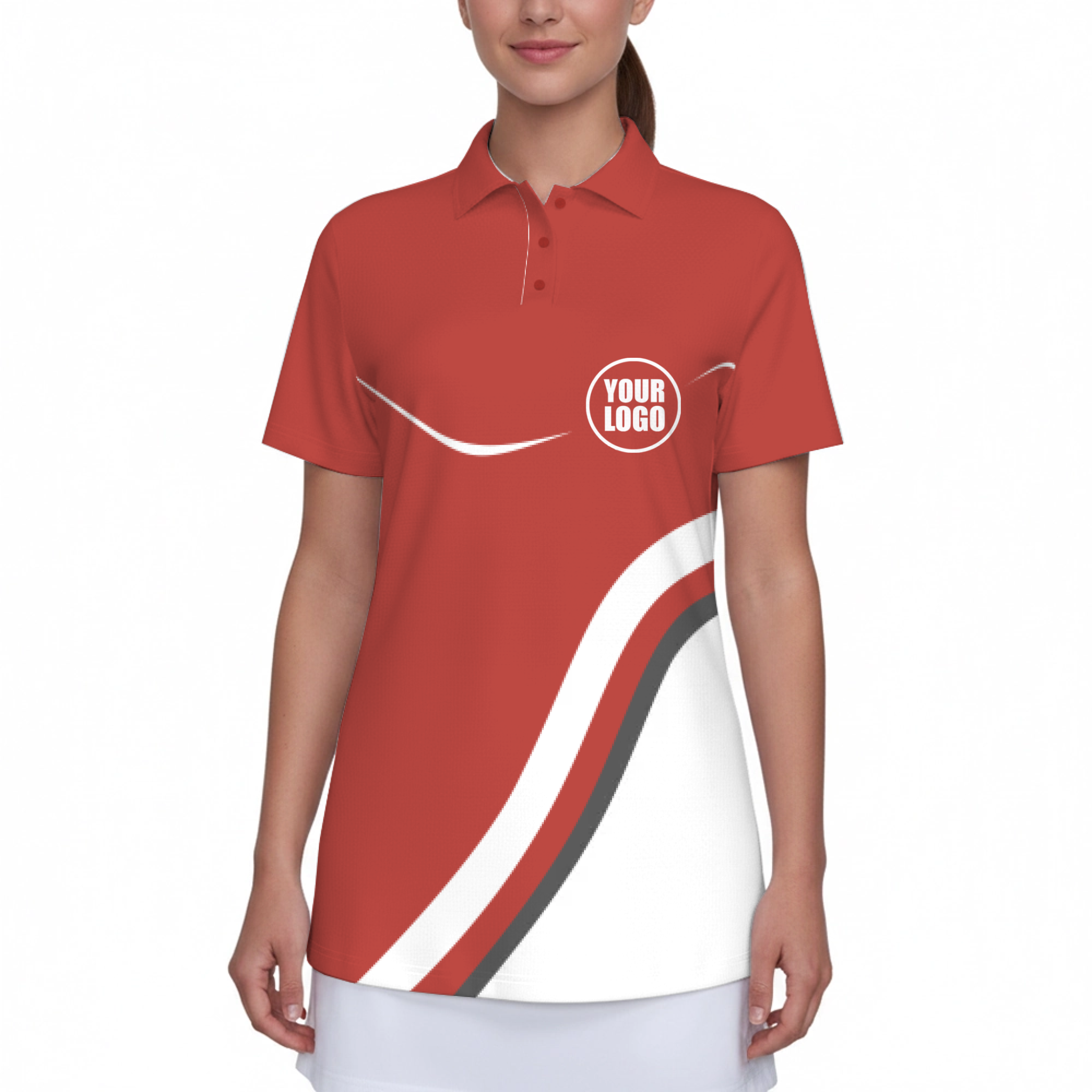 Picklewin Women's Custom UV Protection Polo Shirt Minimal Style