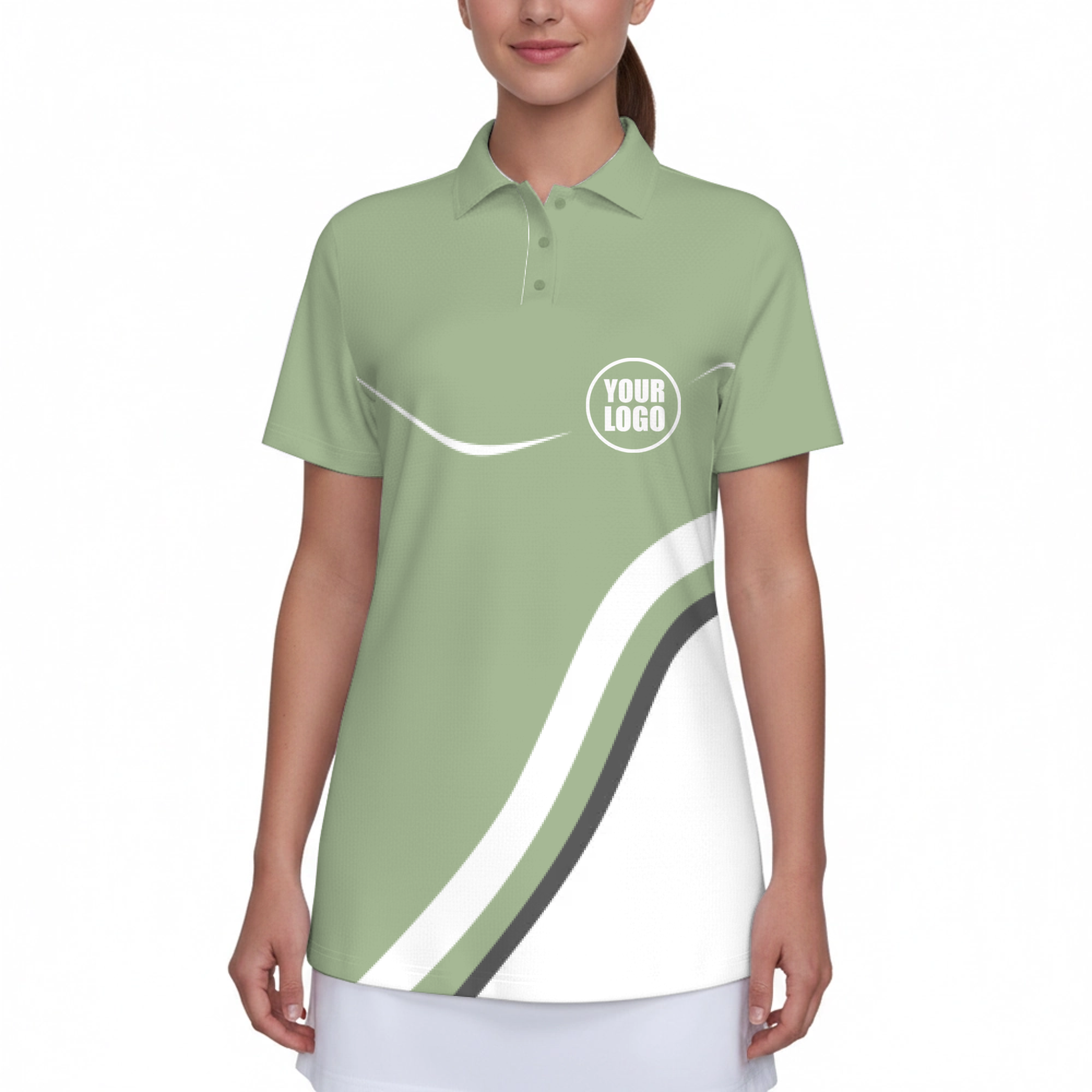 Picklewin Women's Custom UV Protection Polo Shirt Minimal Style