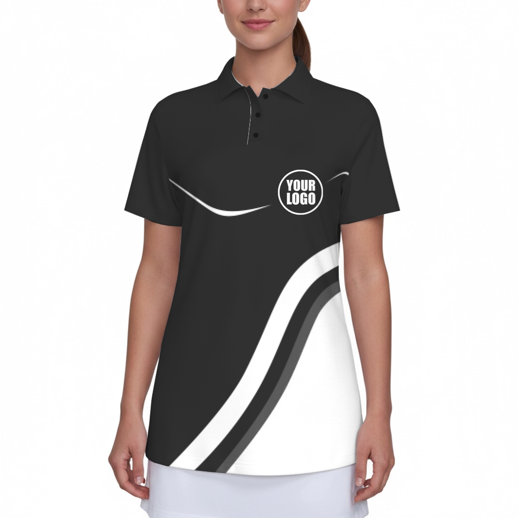 Picklewin Women's Custom UV Protection Polo Shirt Minimal Style