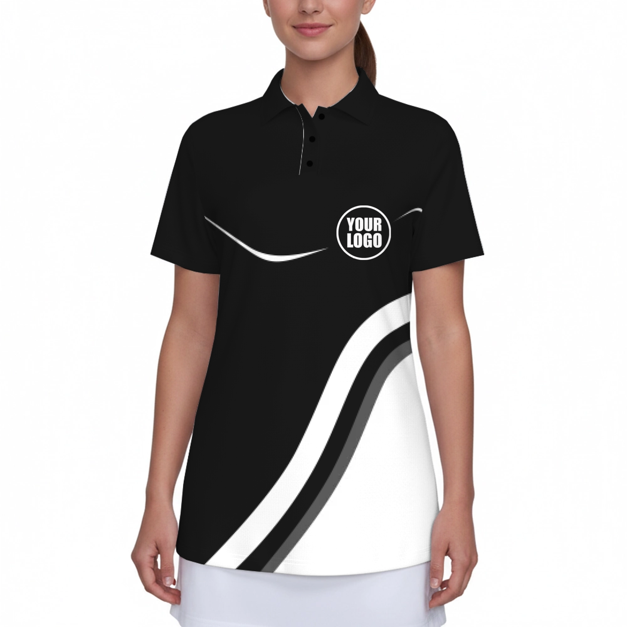 Picklewin Women's Custom UV Protection Polo Shirt Minimal Style