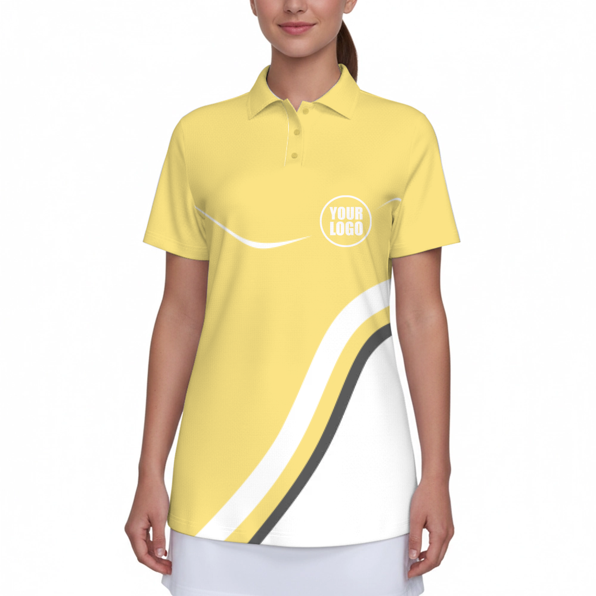 Picklewin Women's Custom UV Protection Polo Shirt Minimal Style