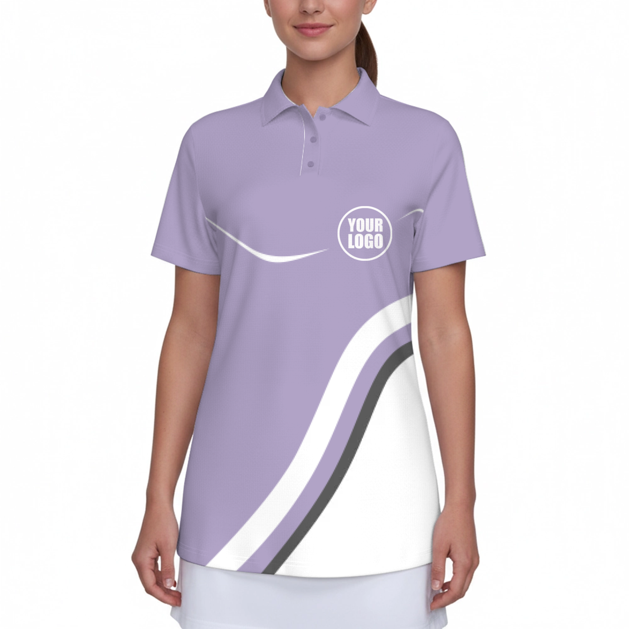 Picklewin Women's Custom UV Protection Polo Shirt Minimal Style