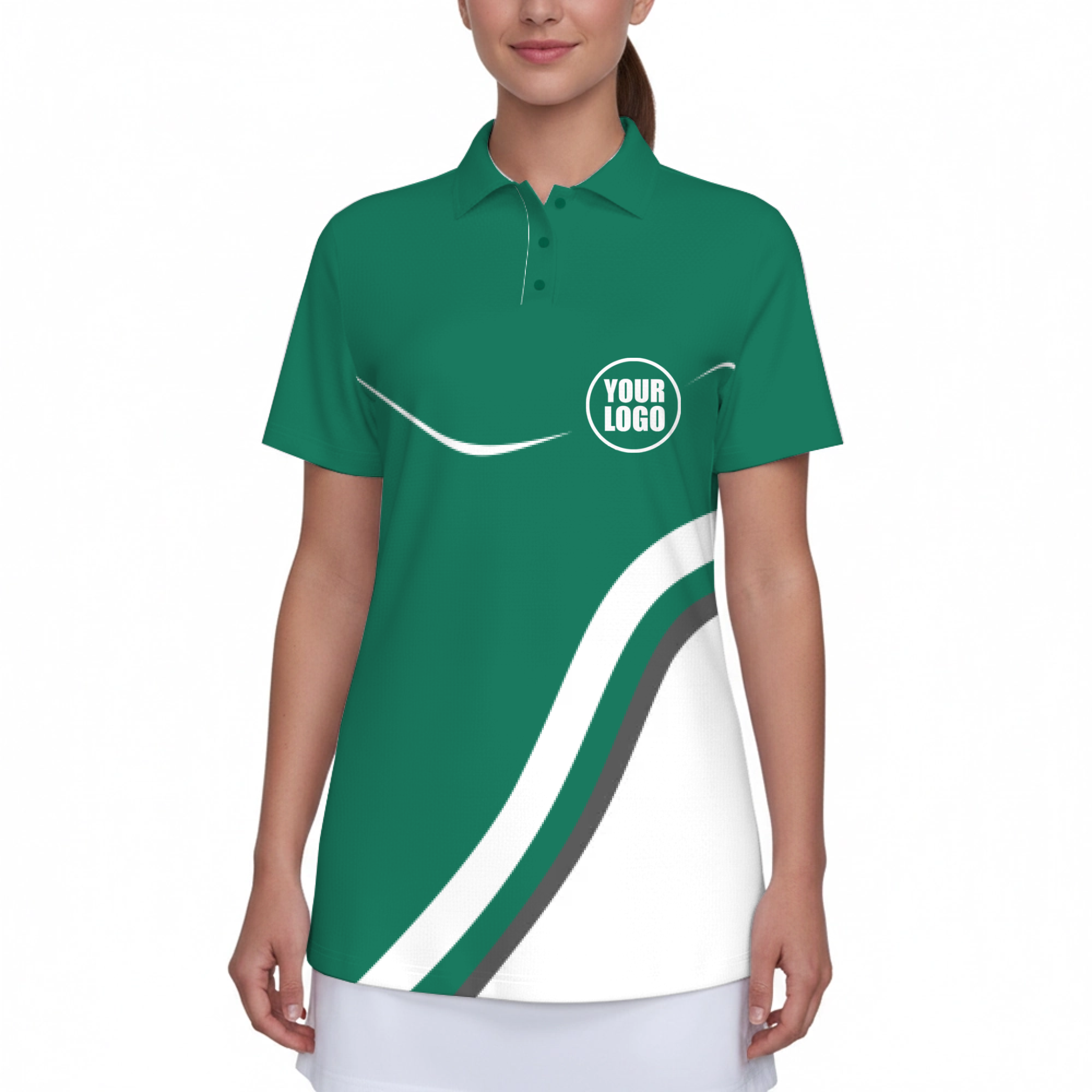 Picklewin Women's Custom UV Protection Polo Shirt Minimal Style
