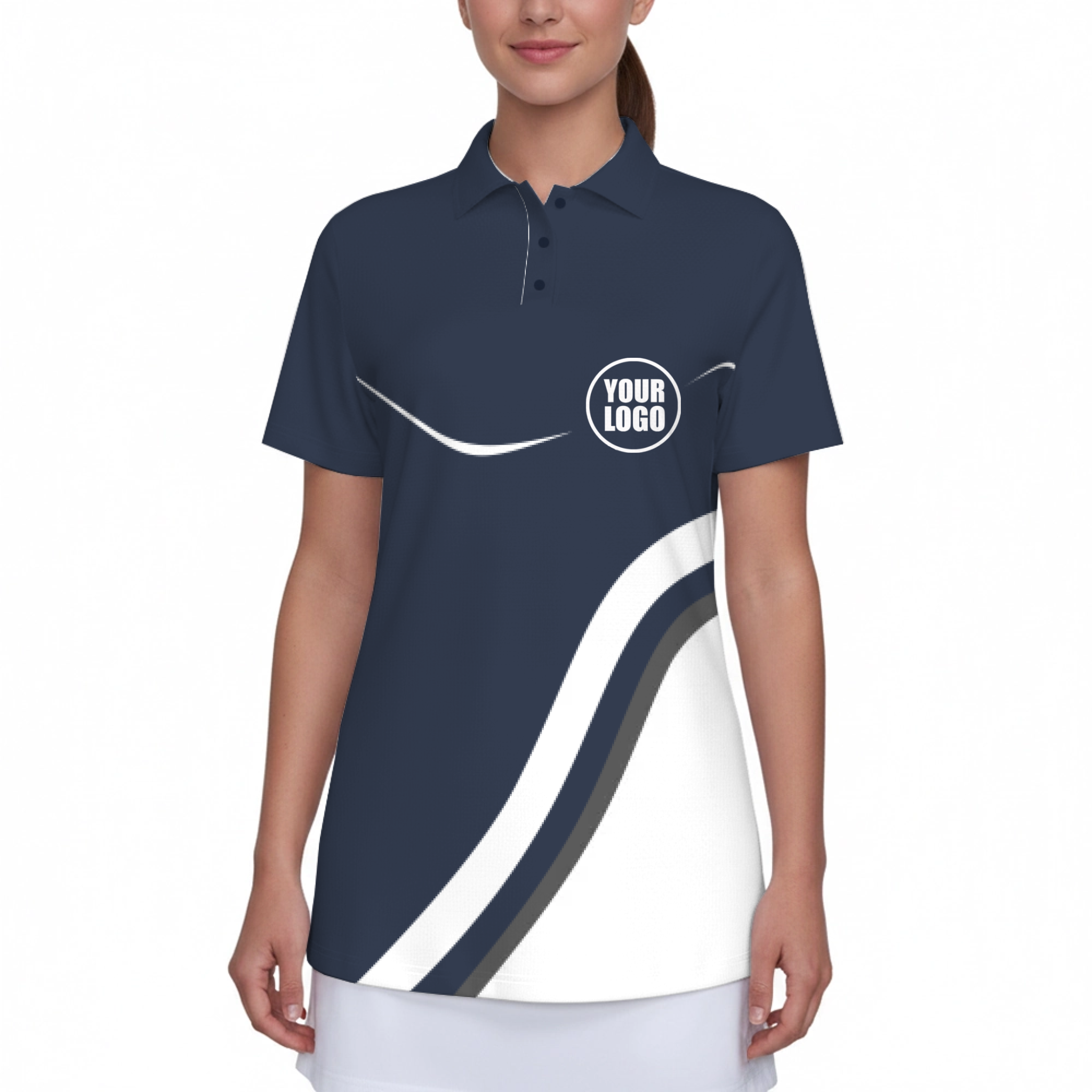Picklewin Women's Custom UV Protection Polo Shirt Minimal Style