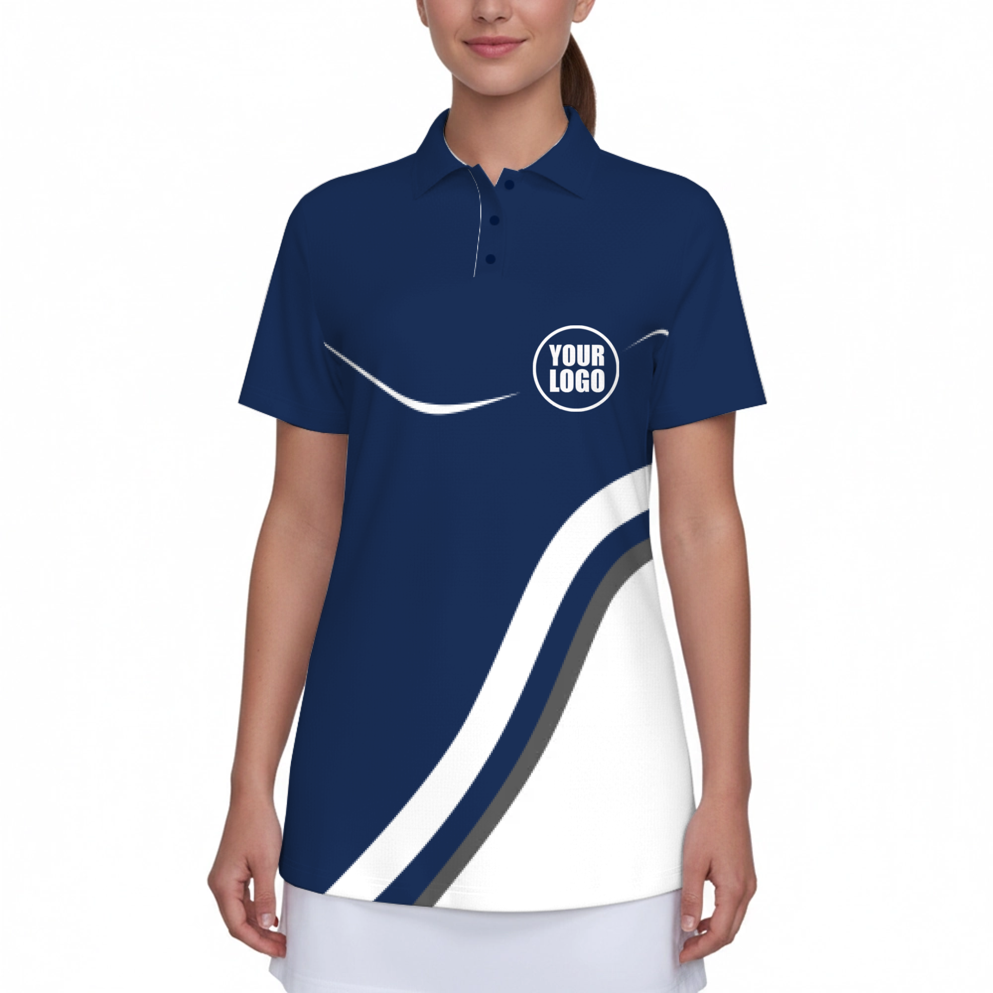 Picklewin Women's Custom UV Protection Polo Shirt Minimal Style