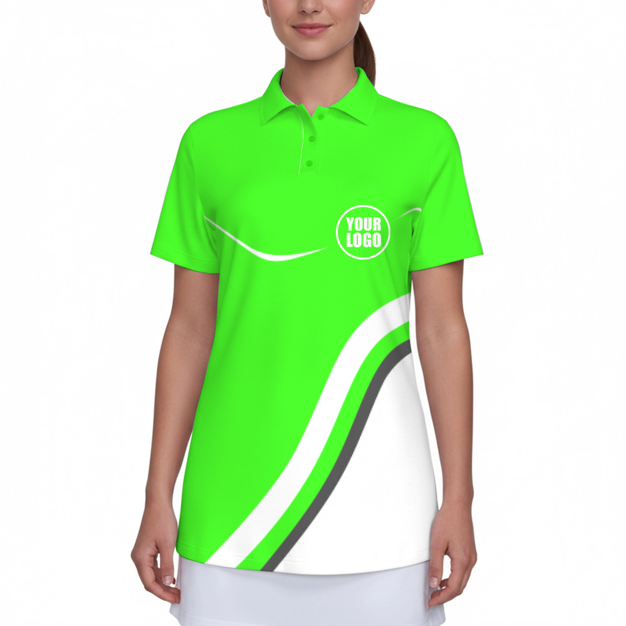 Picklewin Women's Custom UV Protection Polo Shirt Minimal Style
